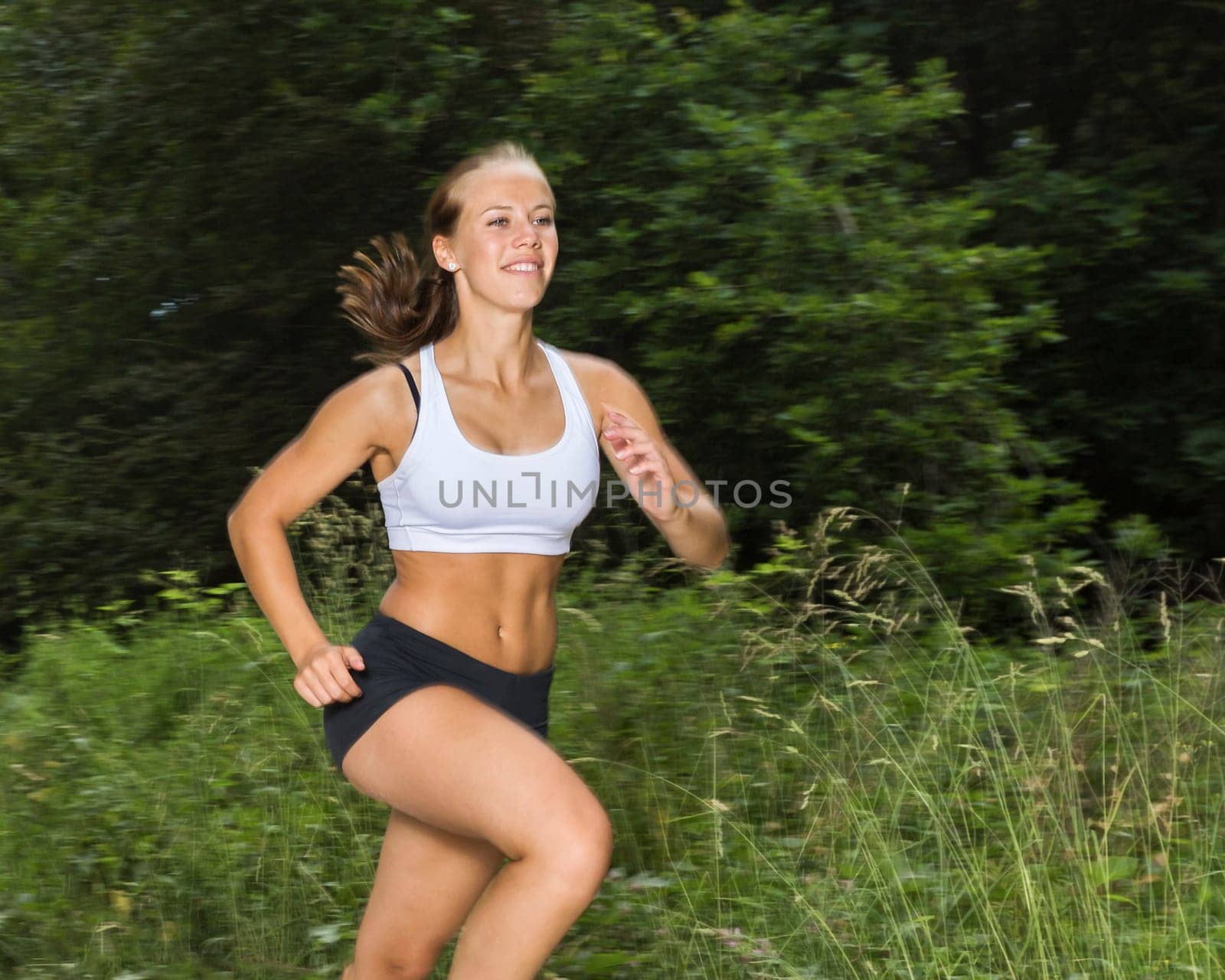 young woman jogging