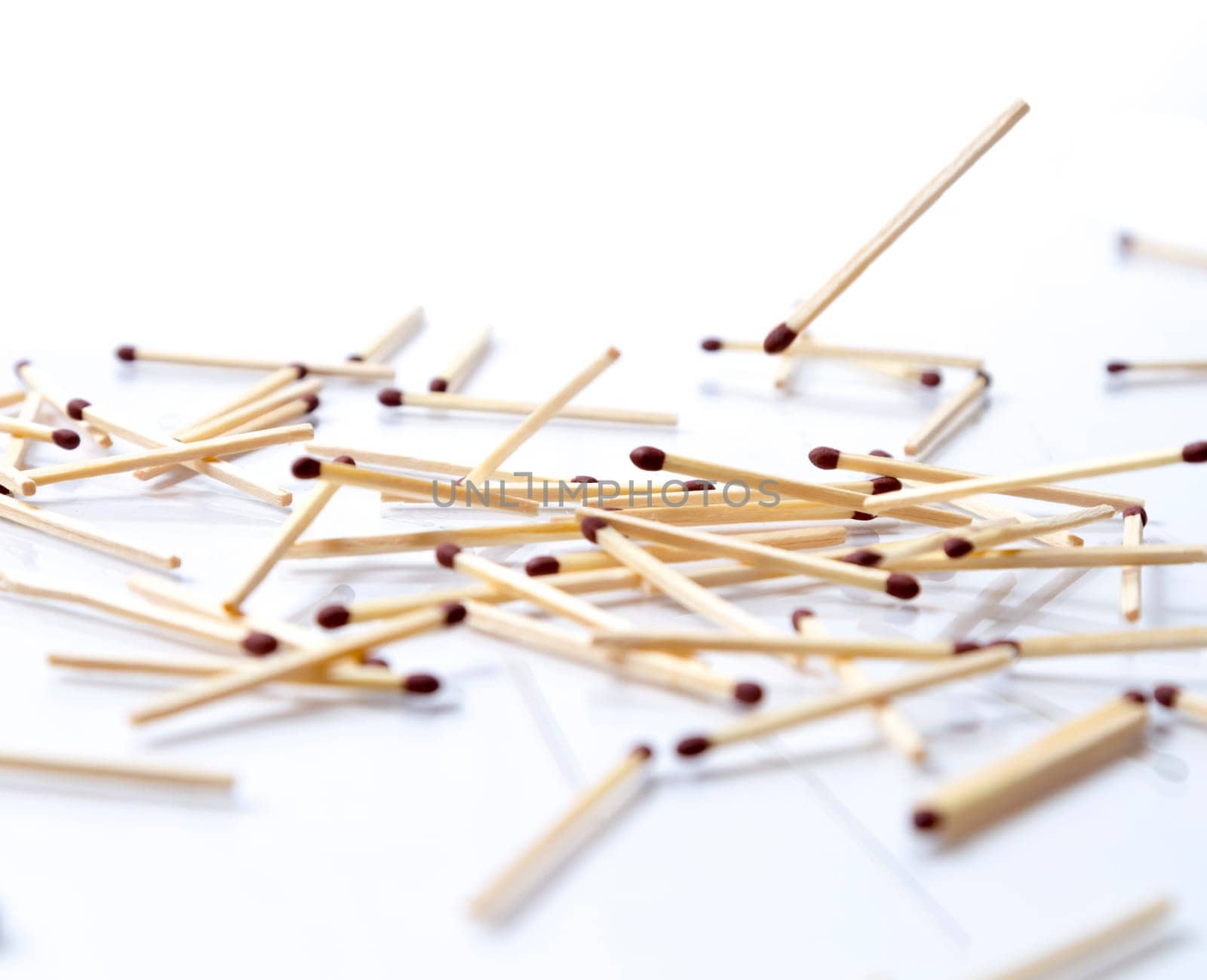 Matches Falling on White