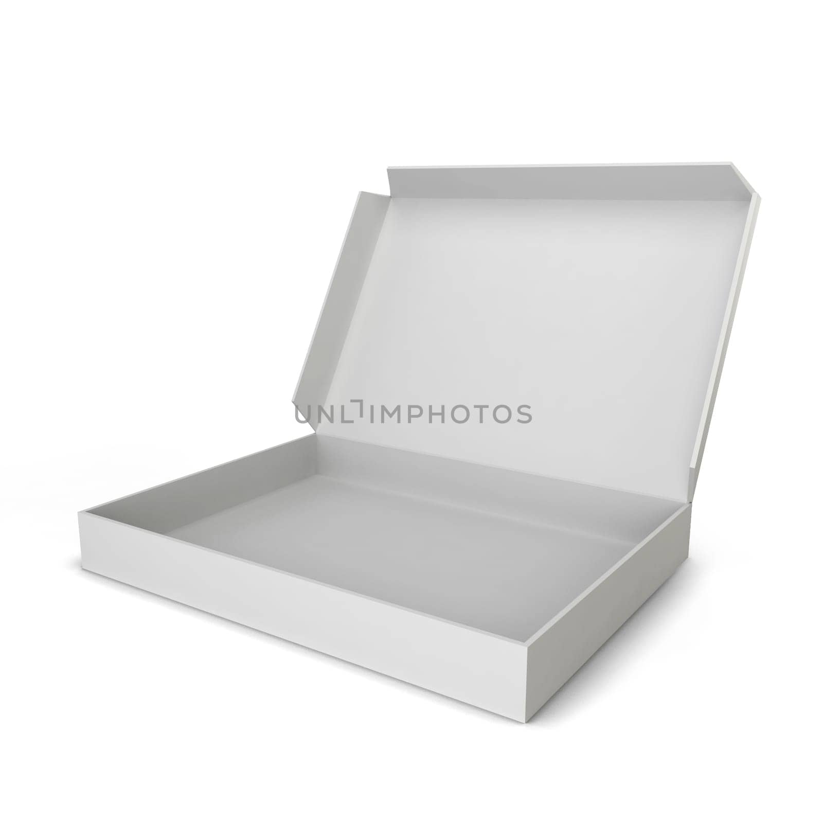 Blank box. 3d illustration isolated on white background
