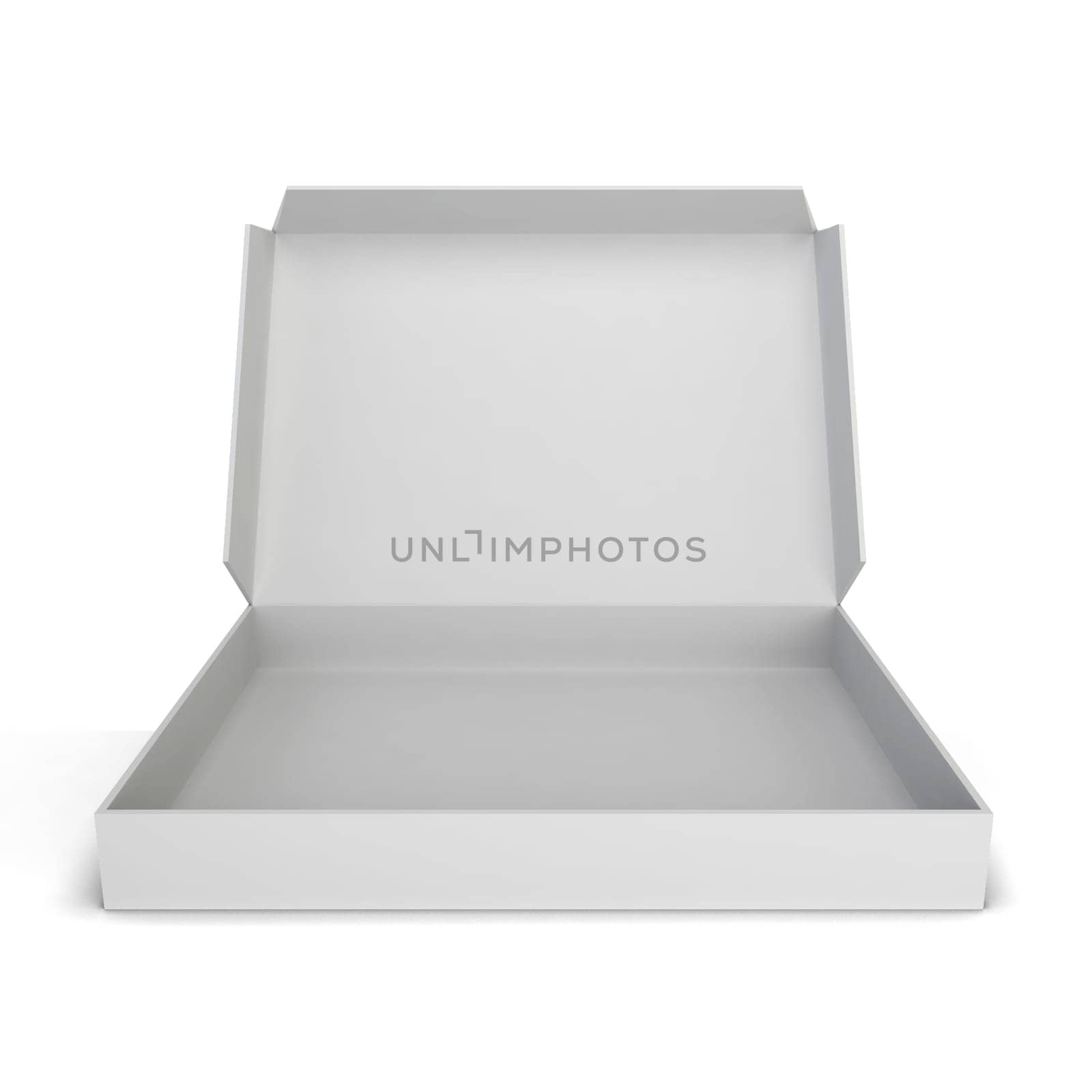 Blank box. 3d illustration isolated on white background