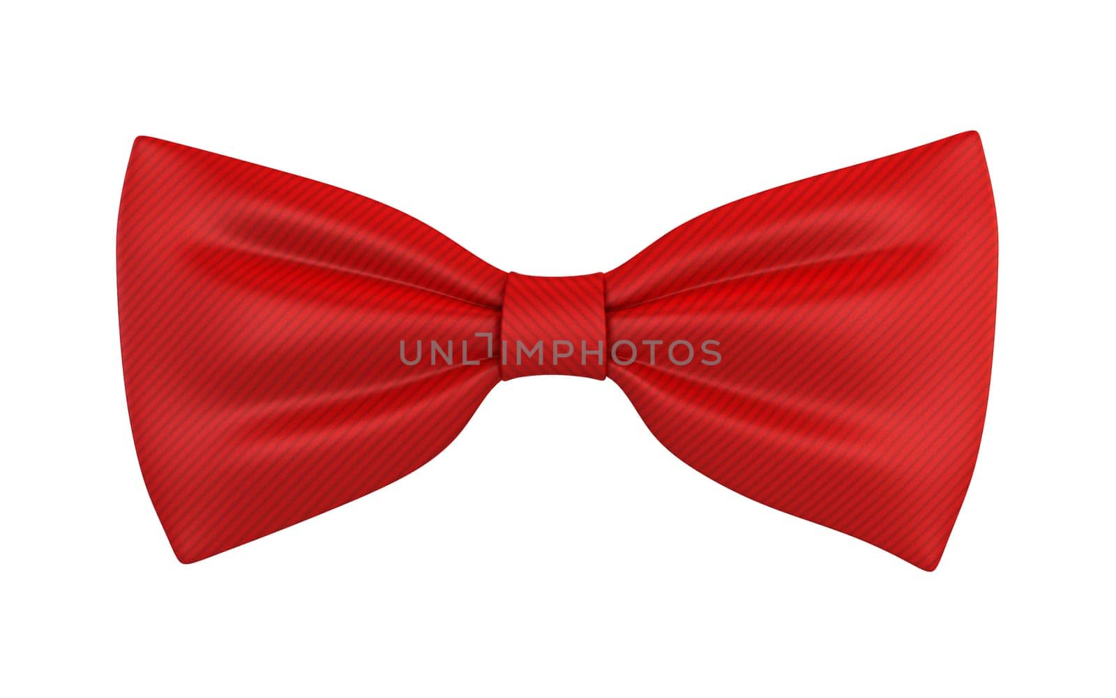Red bow tie. 3d illustration isolated on white background