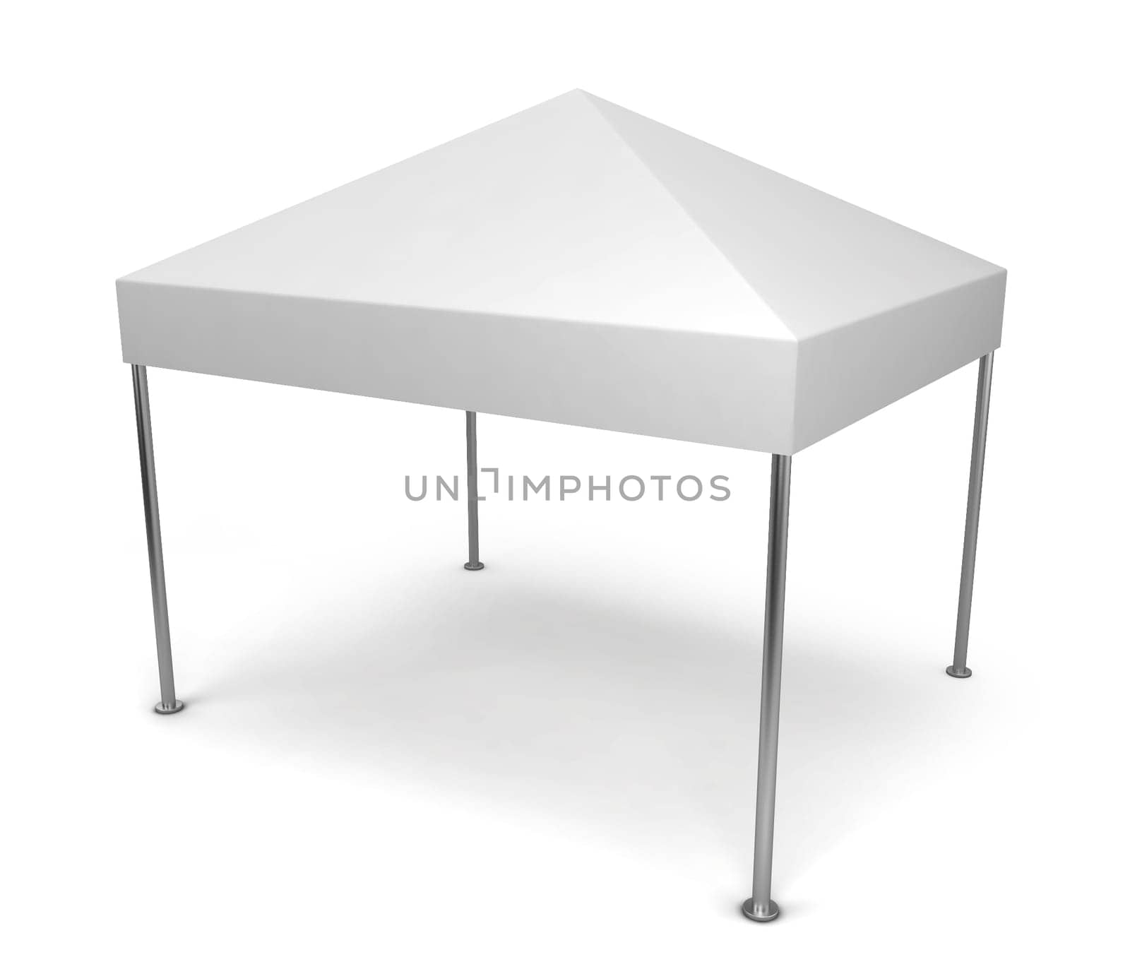 Canopy tent. 3d illustration isolated on white background