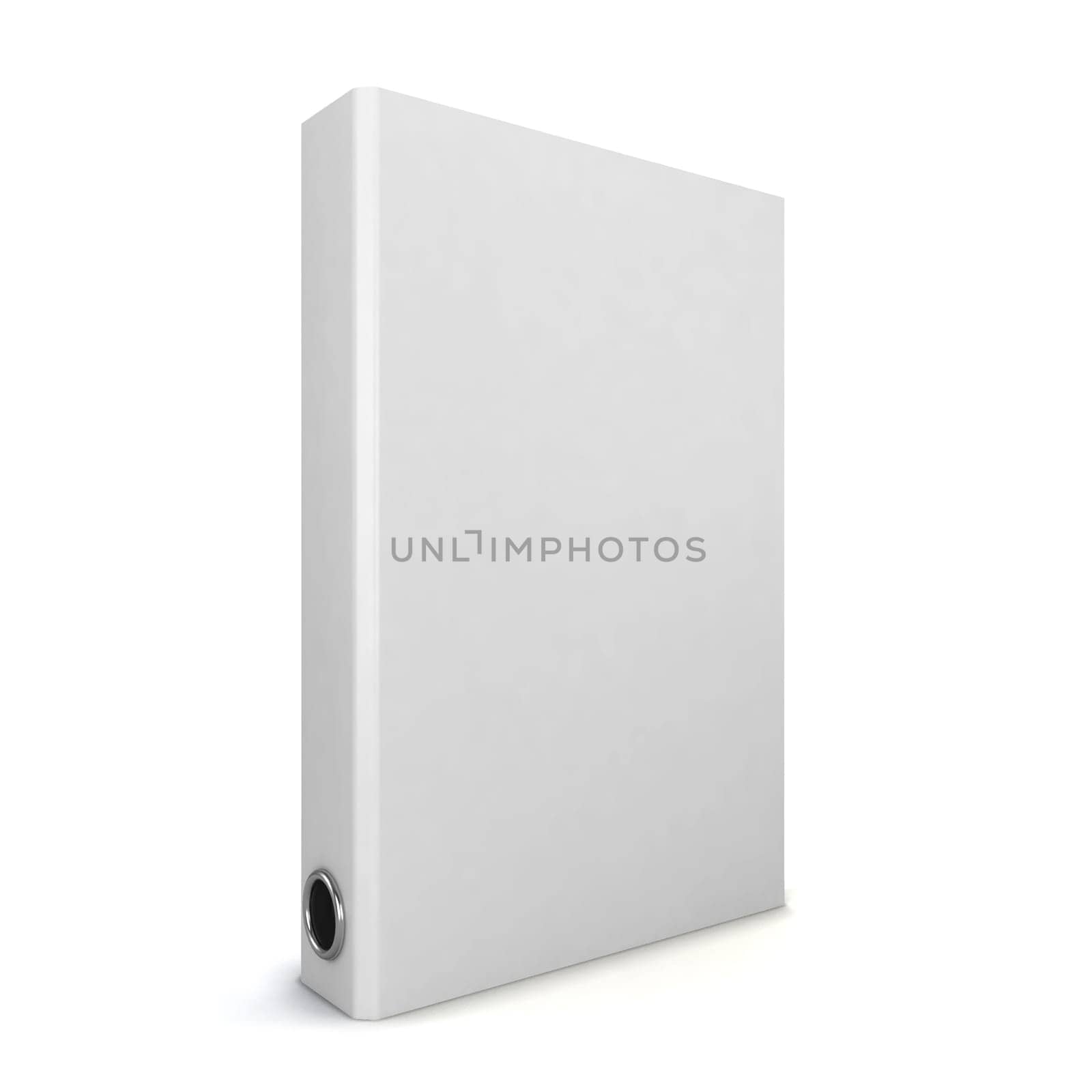 White binder. 3d illustration isolated on white background