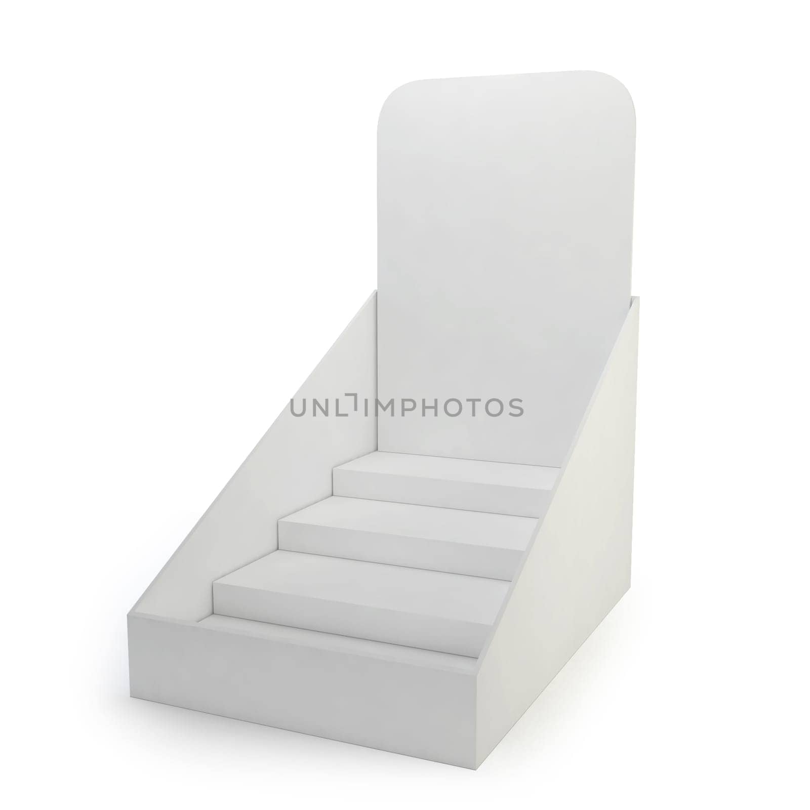 Product display stand. 3d image isolated on white background