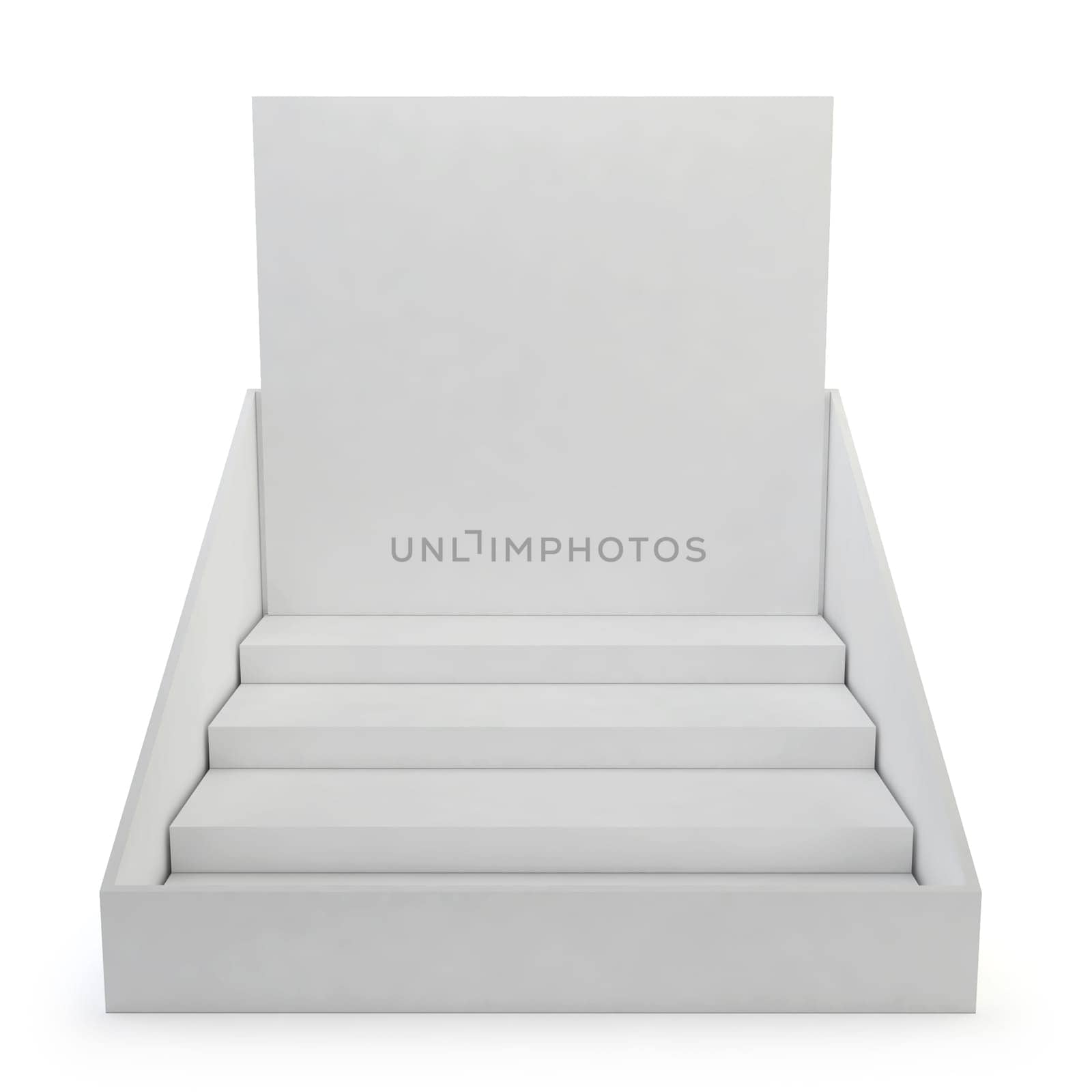 Product display stand. 3d image isolated on white background