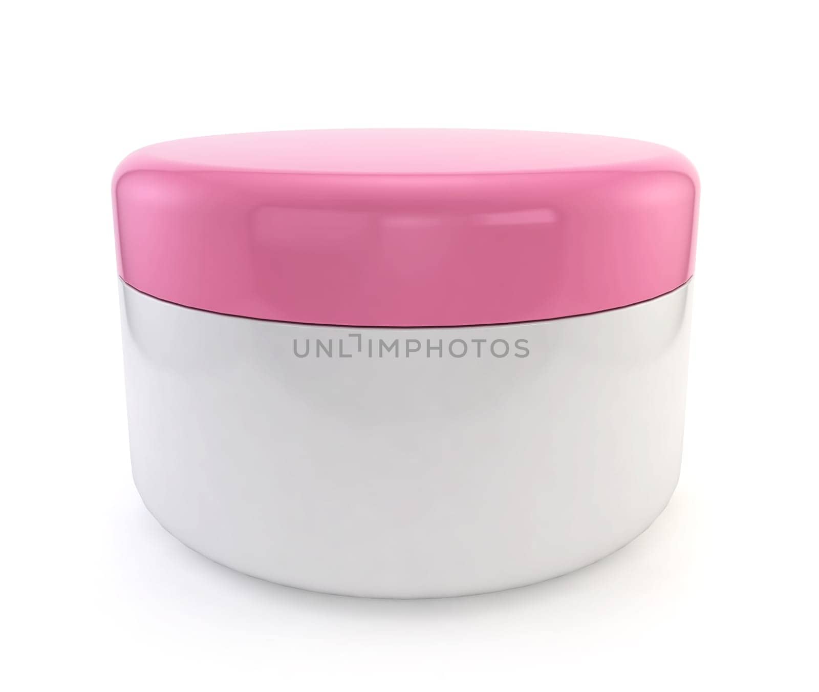 Cosmetic jar. 3d image isolated on white background