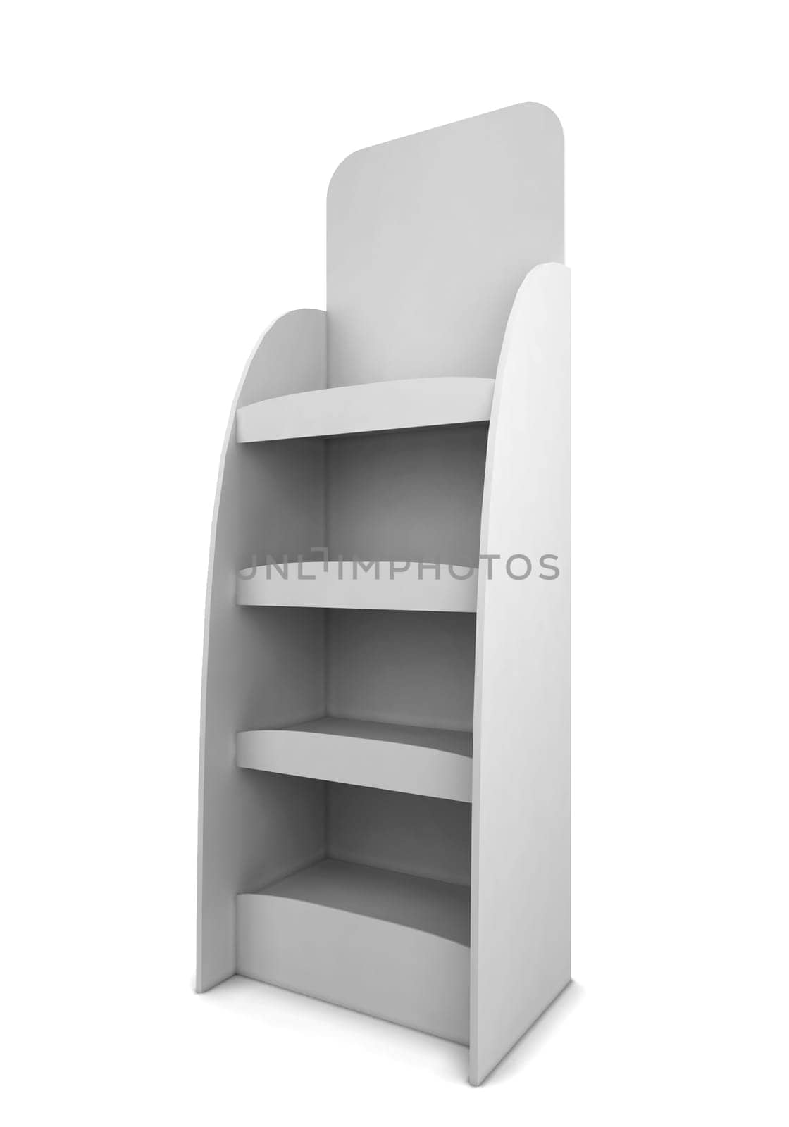 Product display. 3d illustration isolated on white background