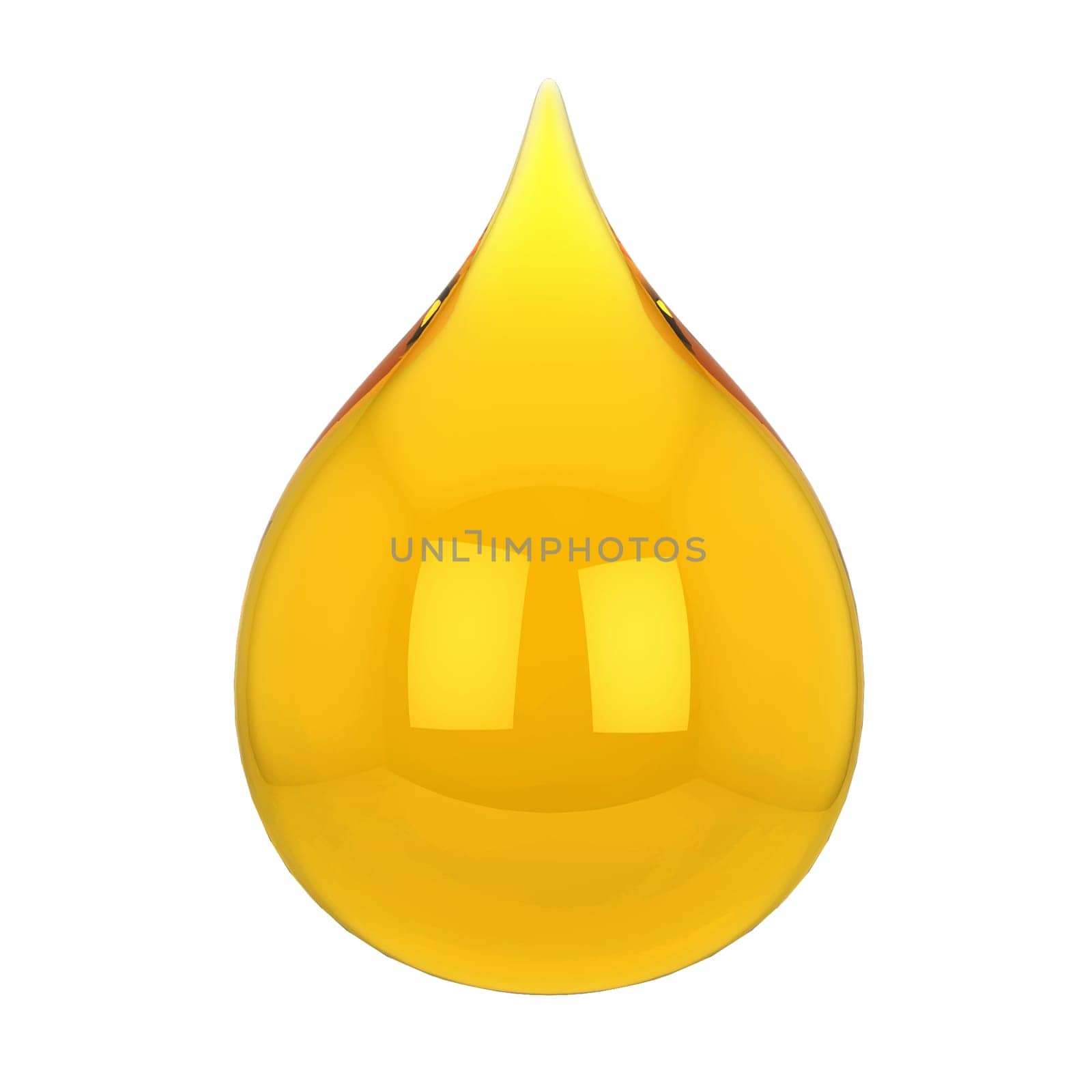 Oil drop. 3d illustration isolated on white background