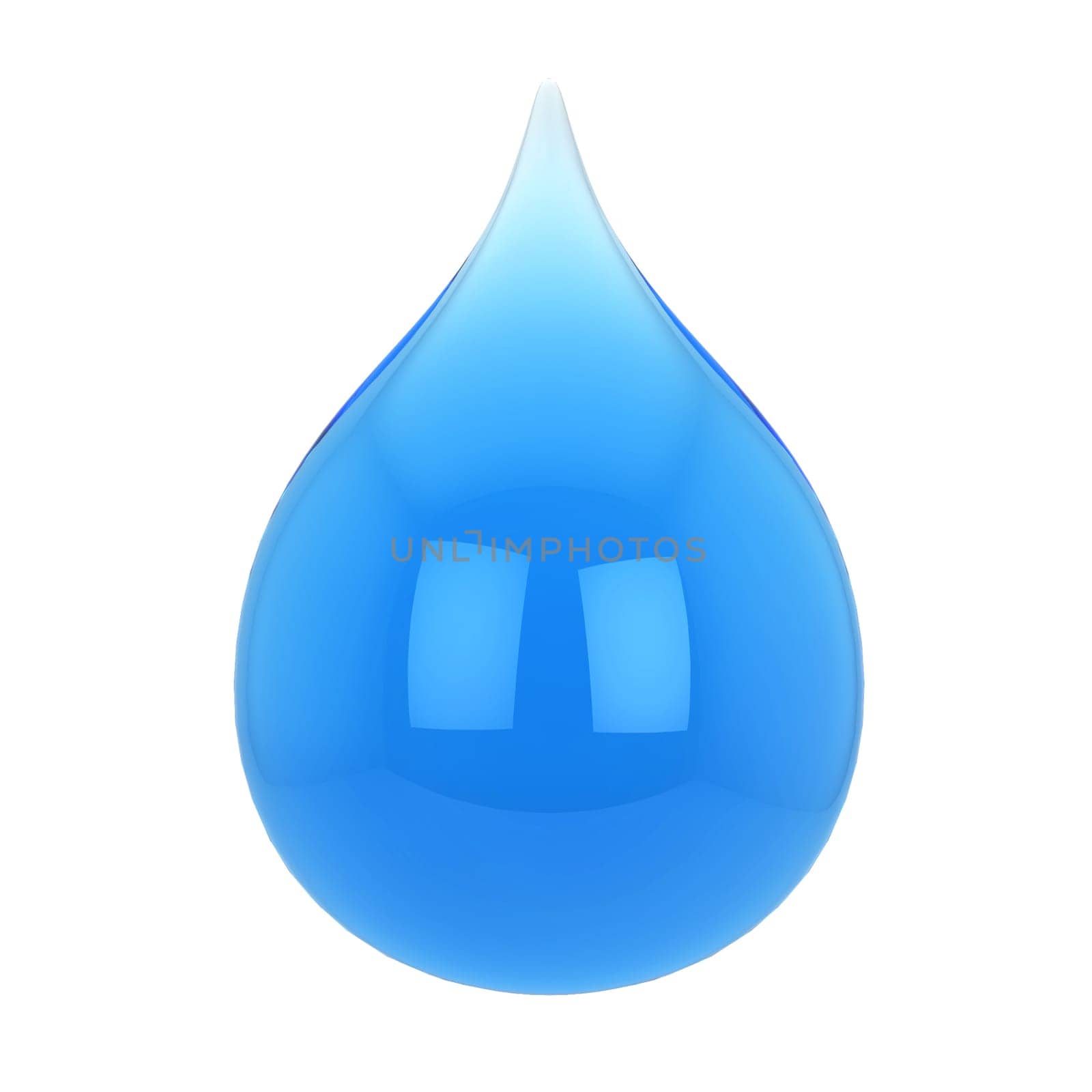 Water drop. 3d illustration isolated on white background