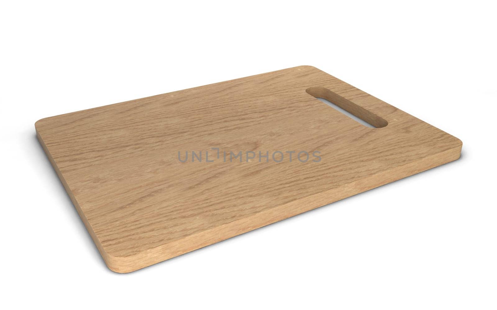 Cutting board. 3d illustration isolated on white background
