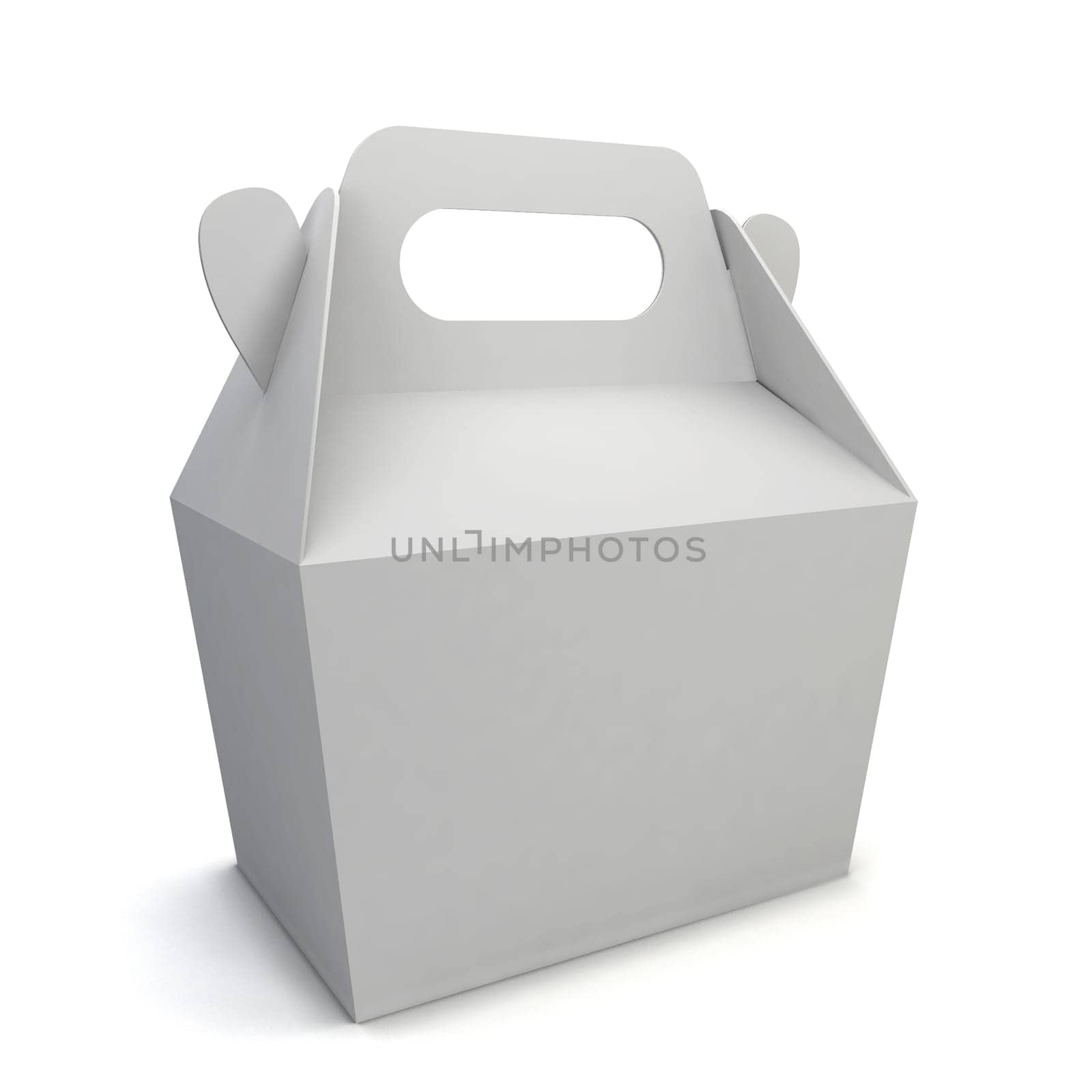 Blank food box. 3d illustration isolated on white background