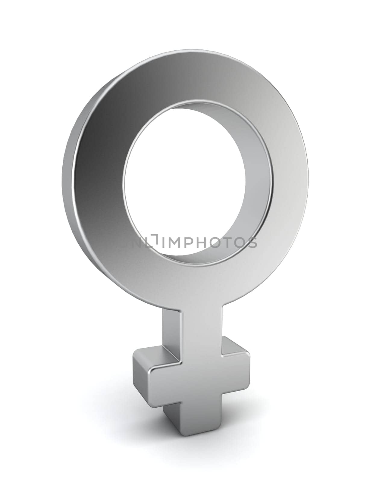 Female symbol. 3d illustration on white background