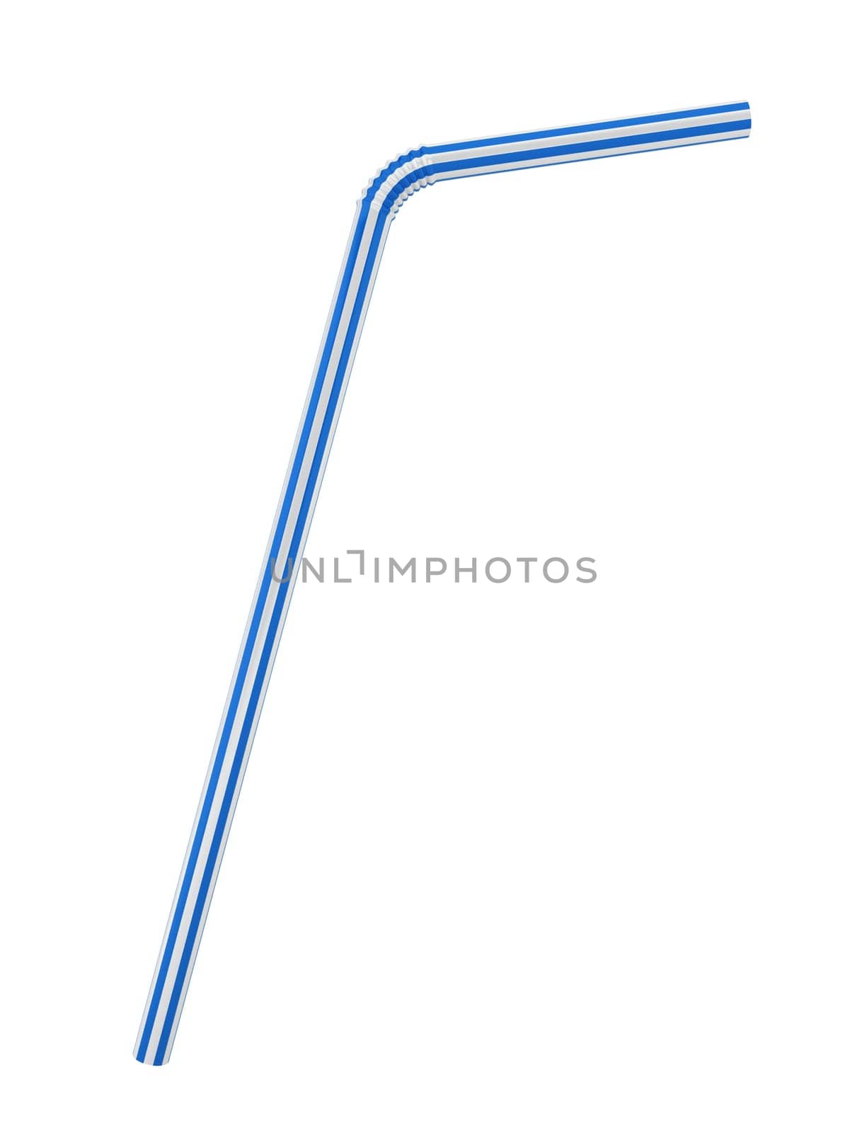 Drinking straw. 3d illustration on white background