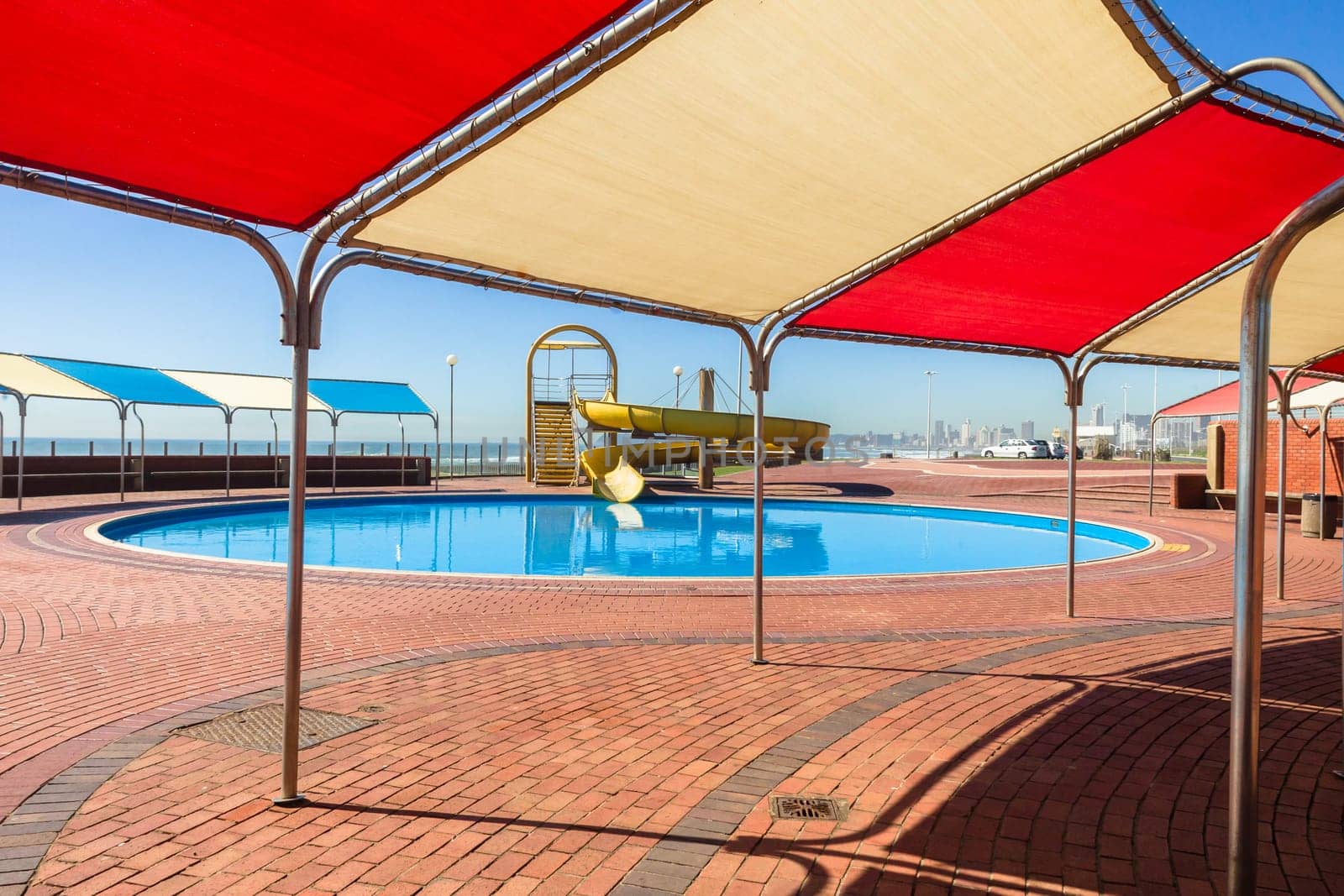Swimming pool public beach shade protection outdoors
