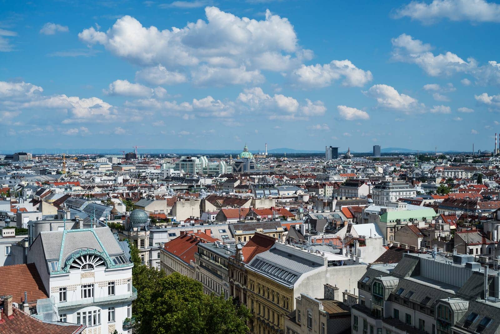 Vienna - Panoramic bird's eye view,cityscape of the capital of Austria