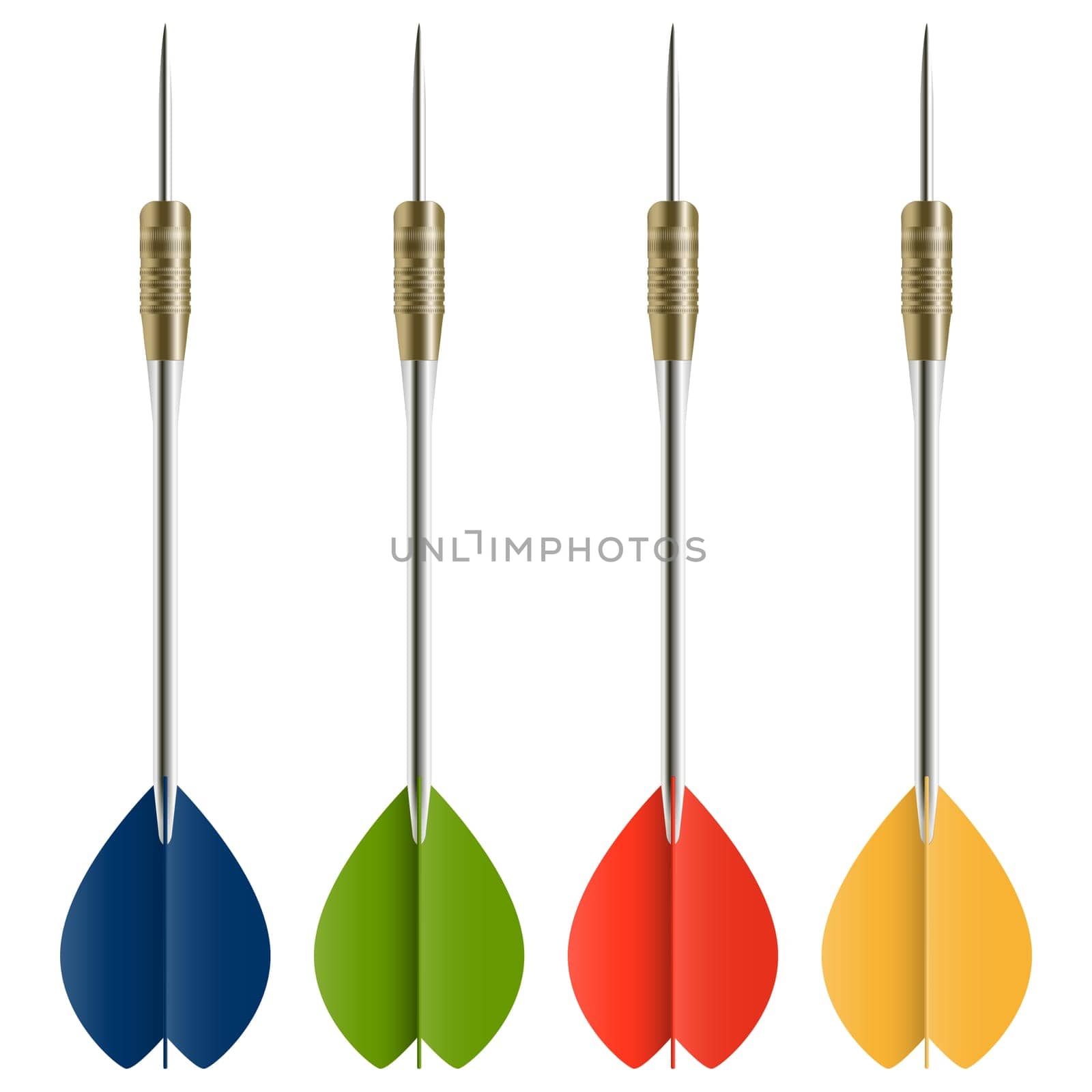 hight detailed darts with metal shaft and colored flight