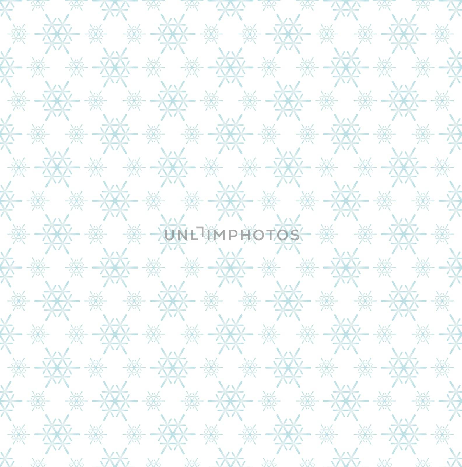 seamless blue and white snow flake vector background for christmas designs