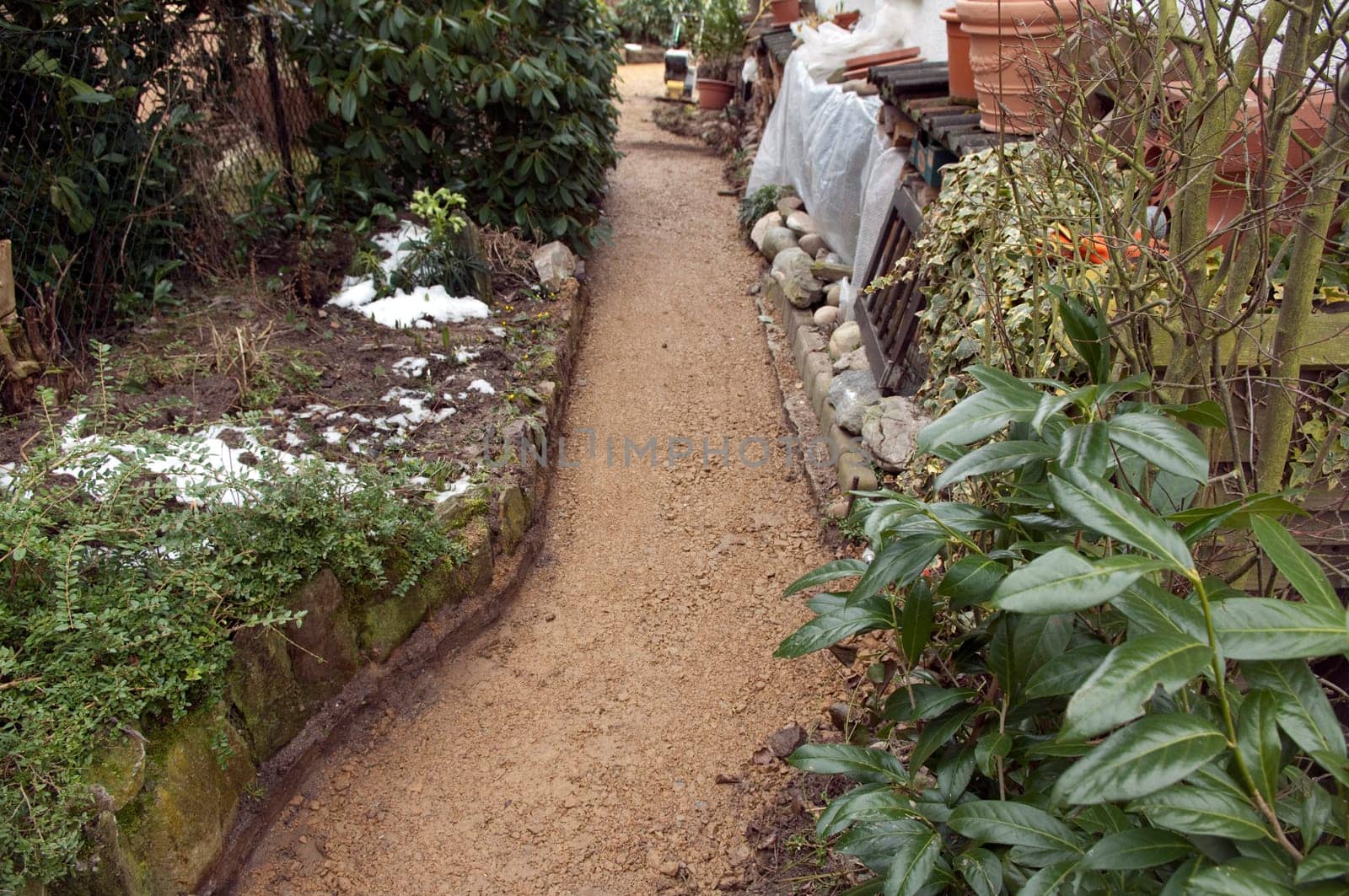 Garden trail  construction,construction phase,design