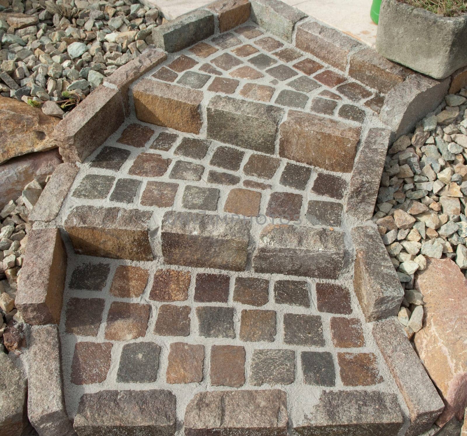 Garden staircase,grouted,joint,garden path  Construction