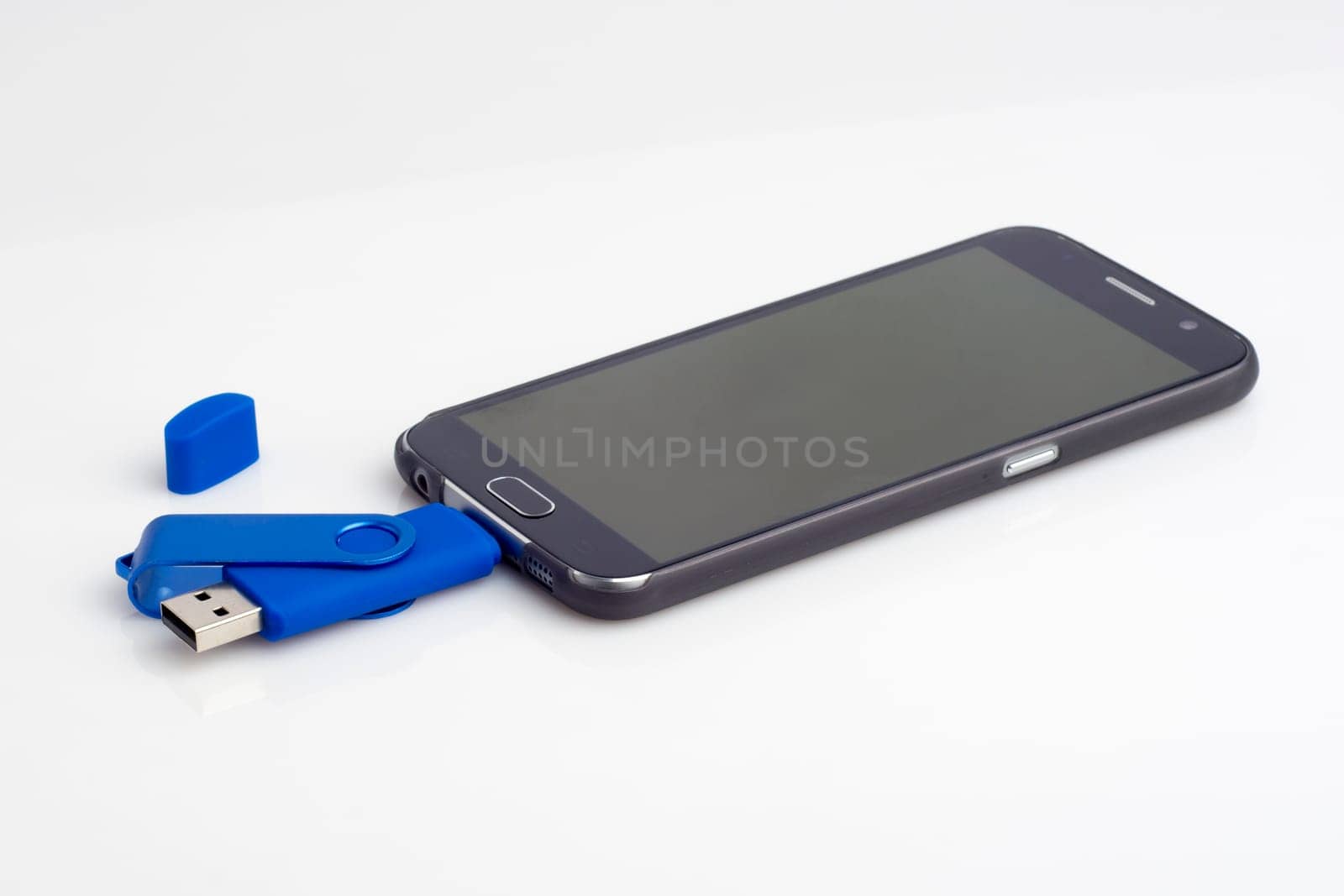 USB Flash Drive for Android Smart Phone on white