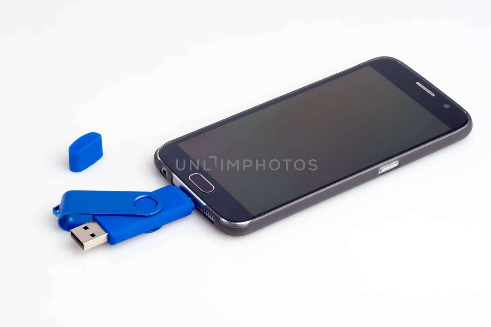 USB Flash Drive for Android Smart Phone on white