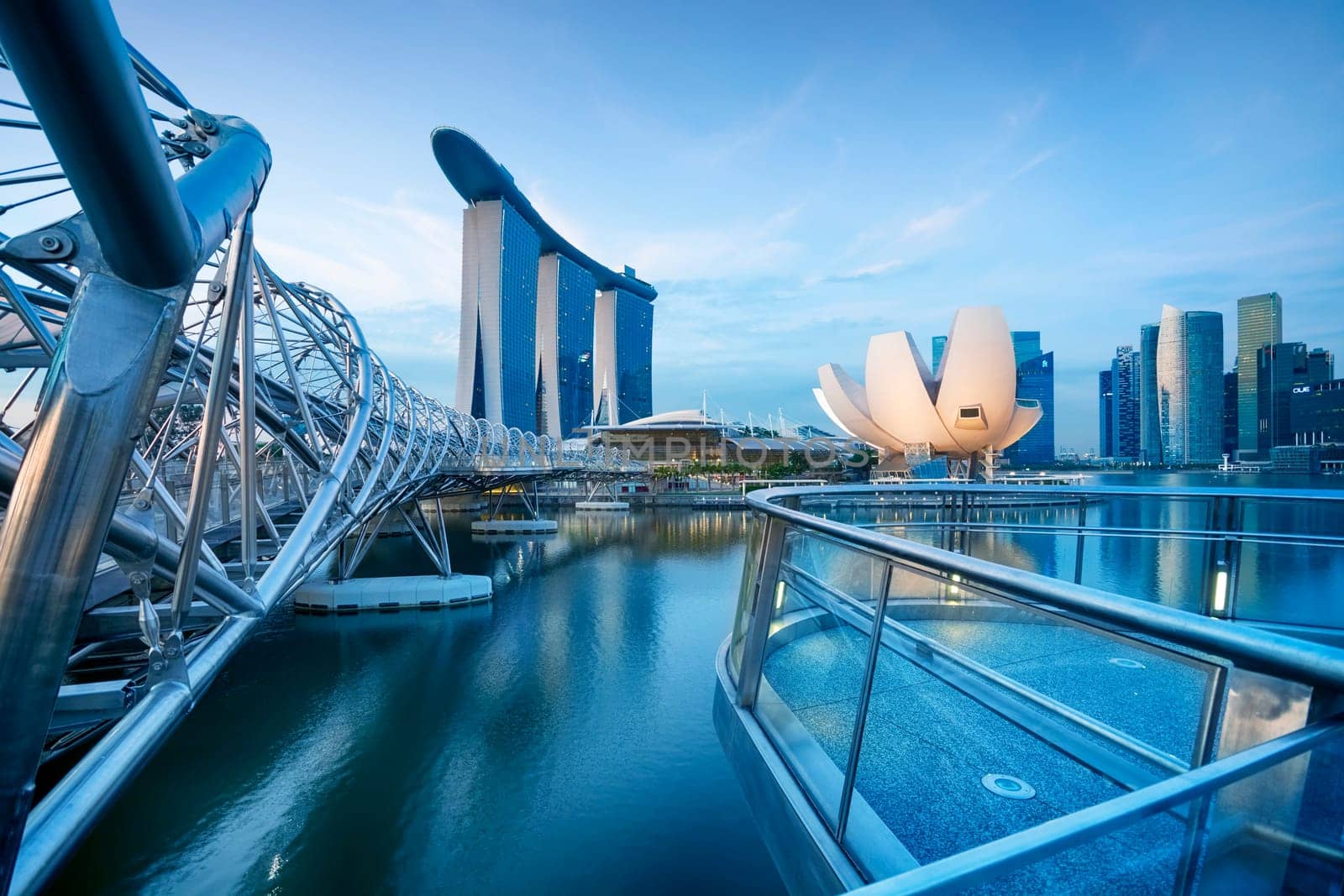 Bay view of Singapore City.