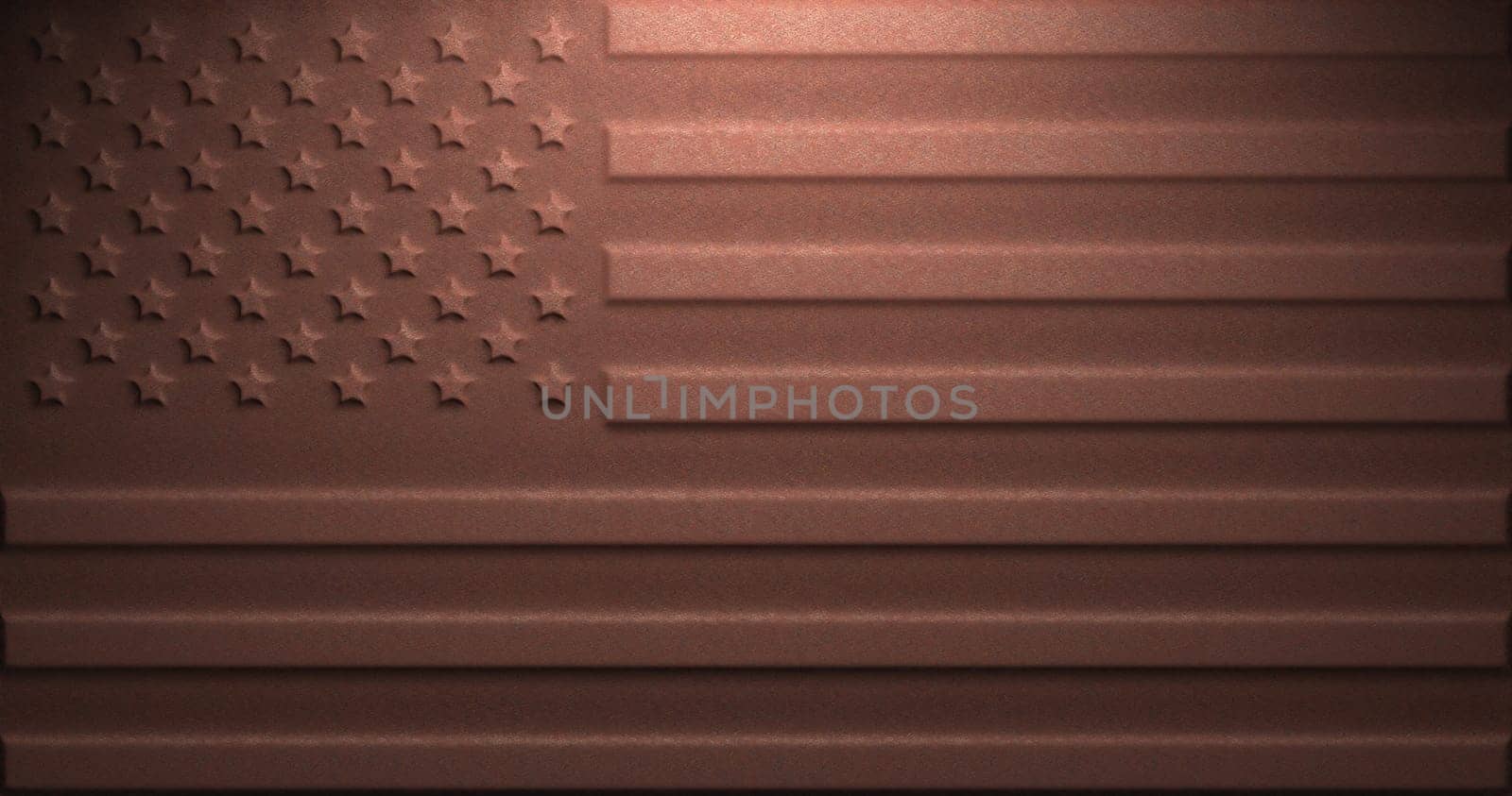 Rusty metal flag of the United States Of America.
