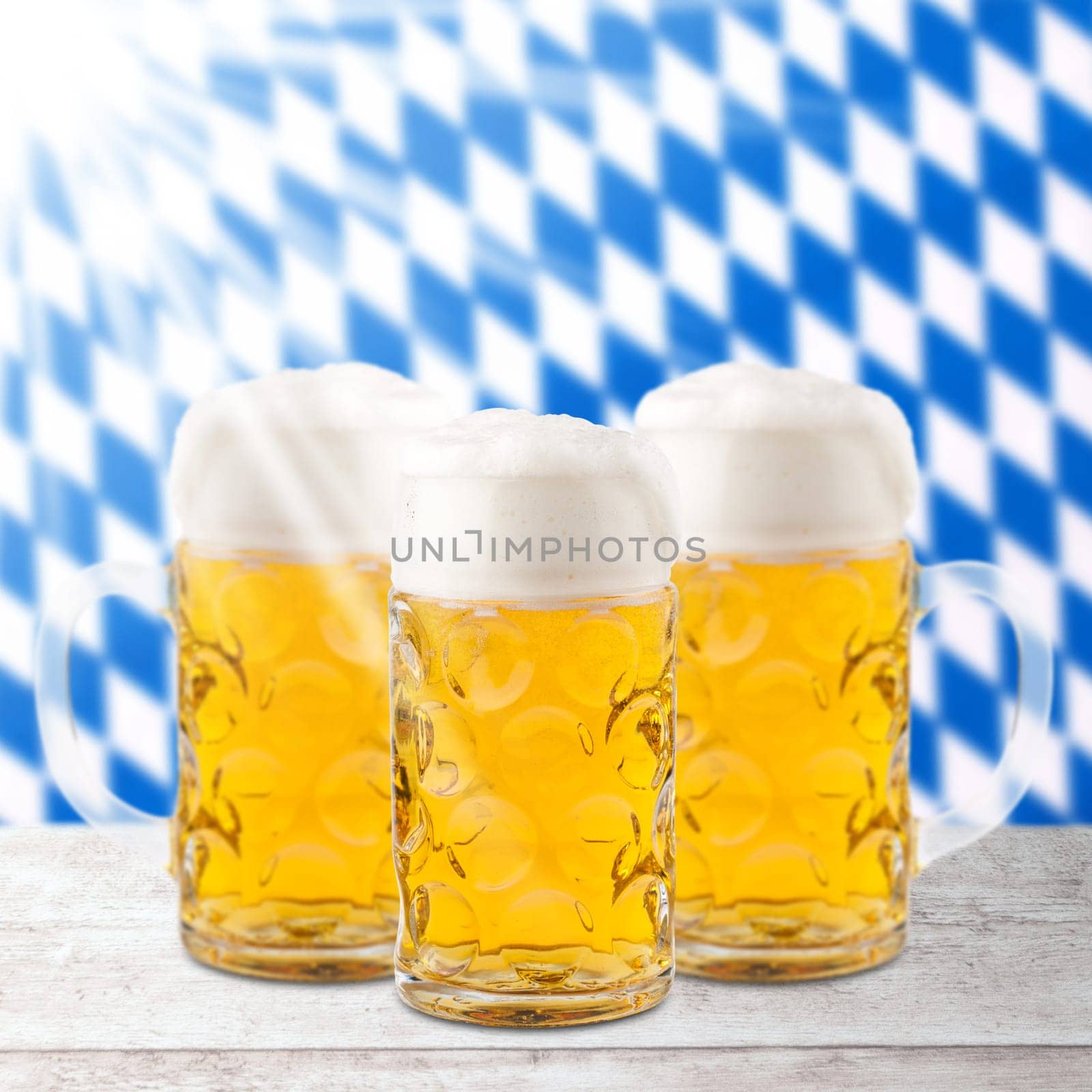 Beer Glasses with Bavaria Flag (October Festival)