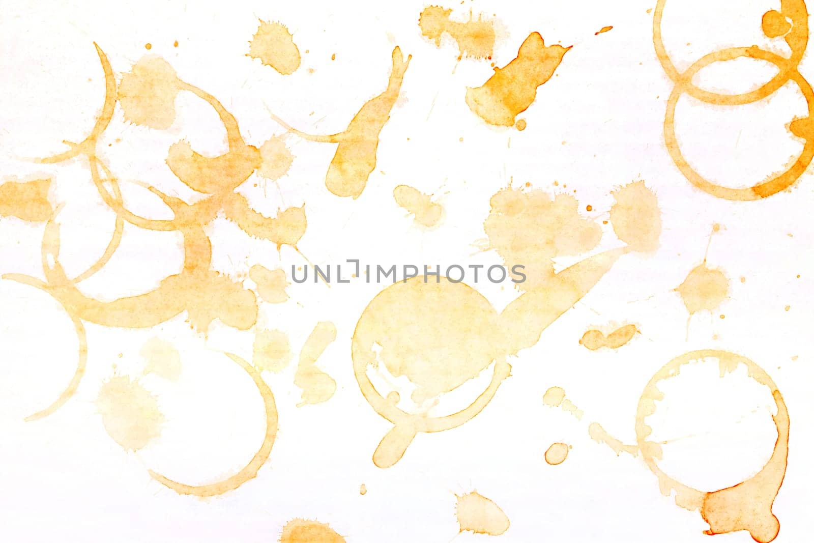 Coffee stains background white
