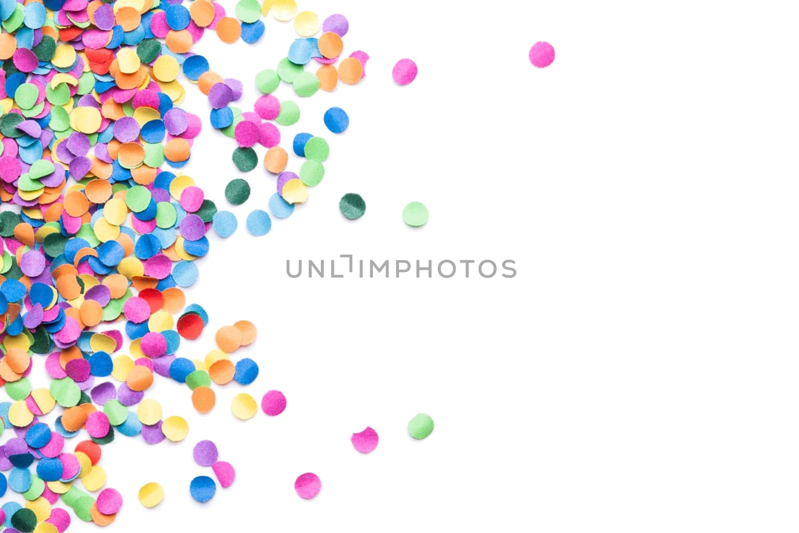 Confetti colorful background with text clearance