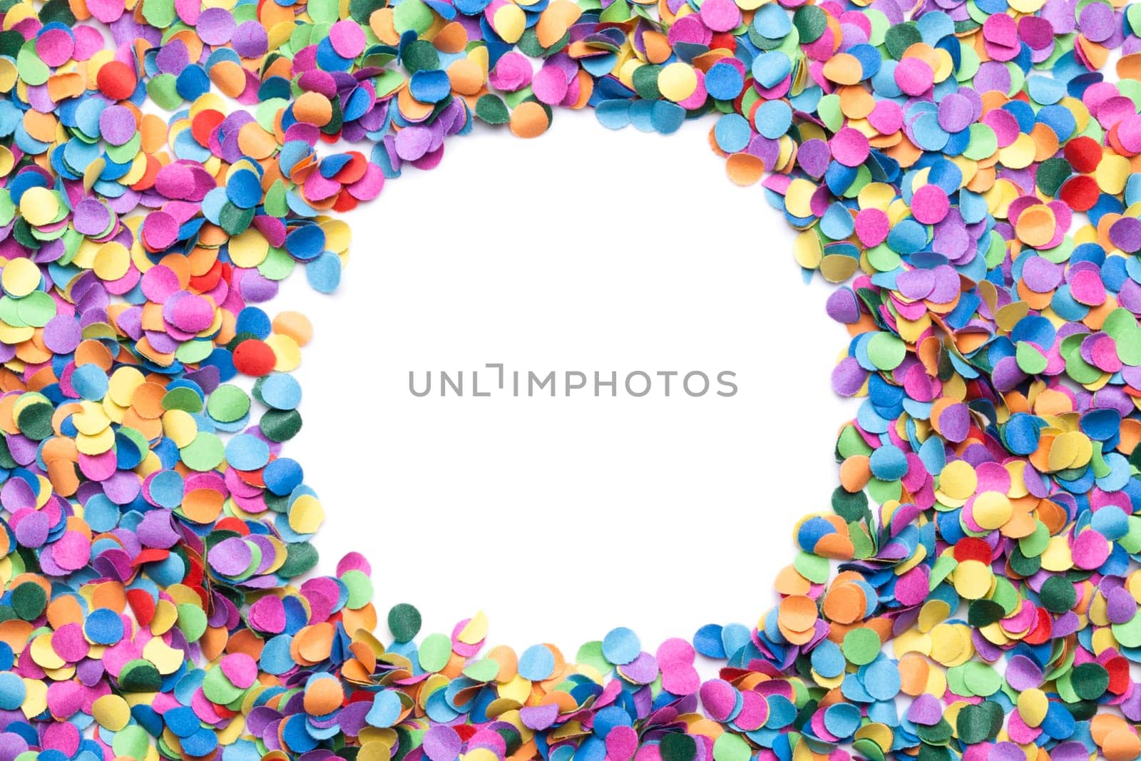 Confetti colorful background with text clearance