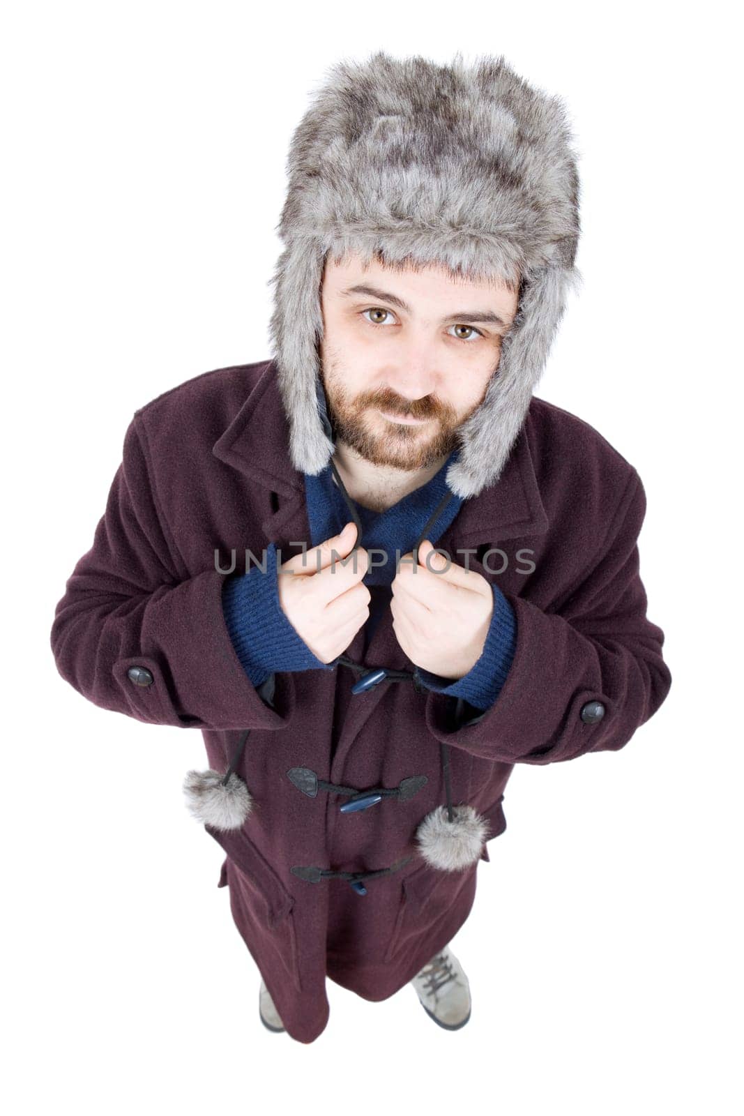 young casual man full body isolated on white