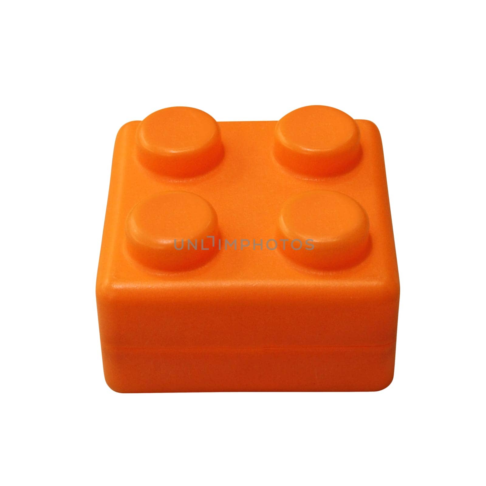 Lego block isolated on white background