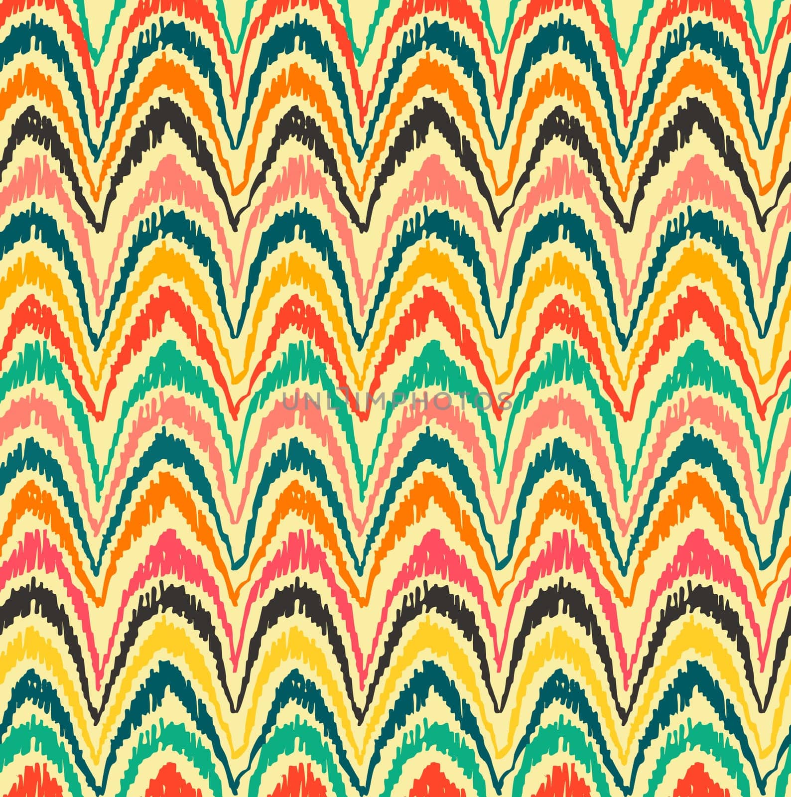 Colorful vintage boho fashion style seamless pattern background. Ideal for fabric design, paper print and web backdrop. EPS10 vector file.