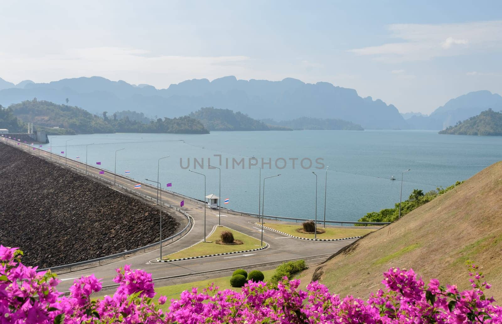 Stunning view of Limestone mountains and lake in Khao Sok National Park, Surat Thani Province, Thailand