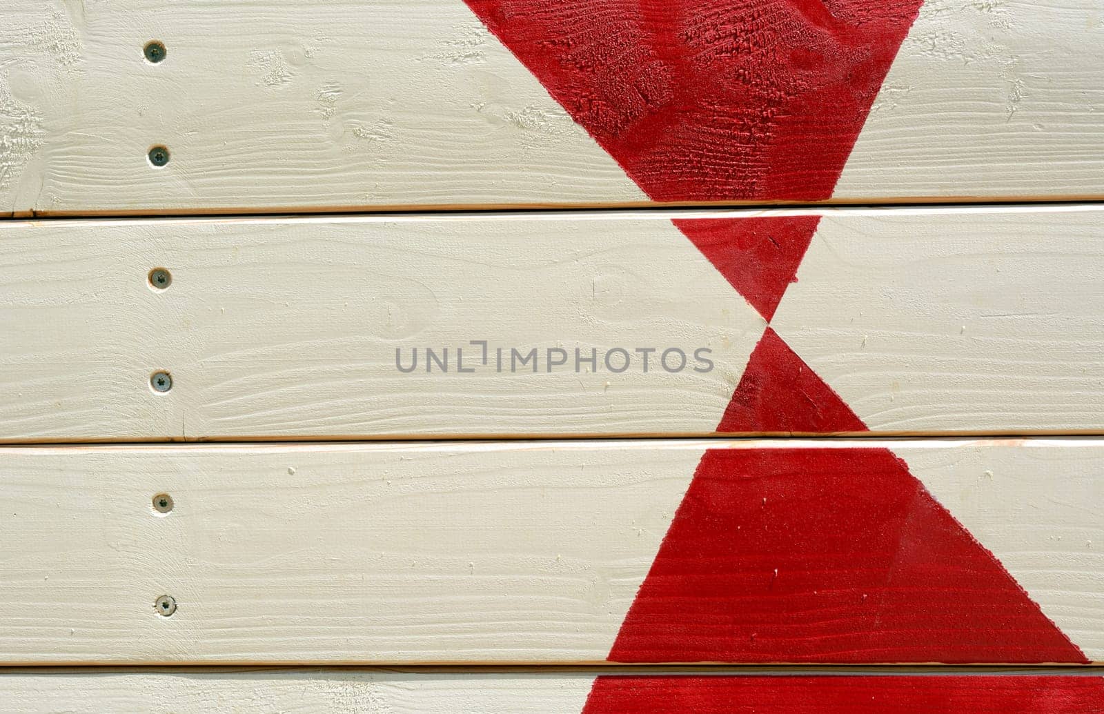 Painted wooden boards