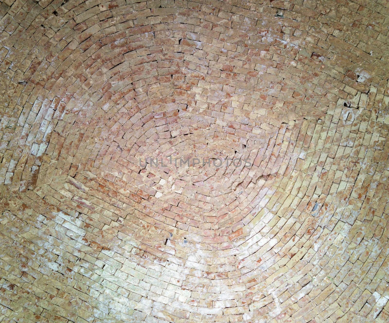 Masonry under the arch of the dome of the temple.