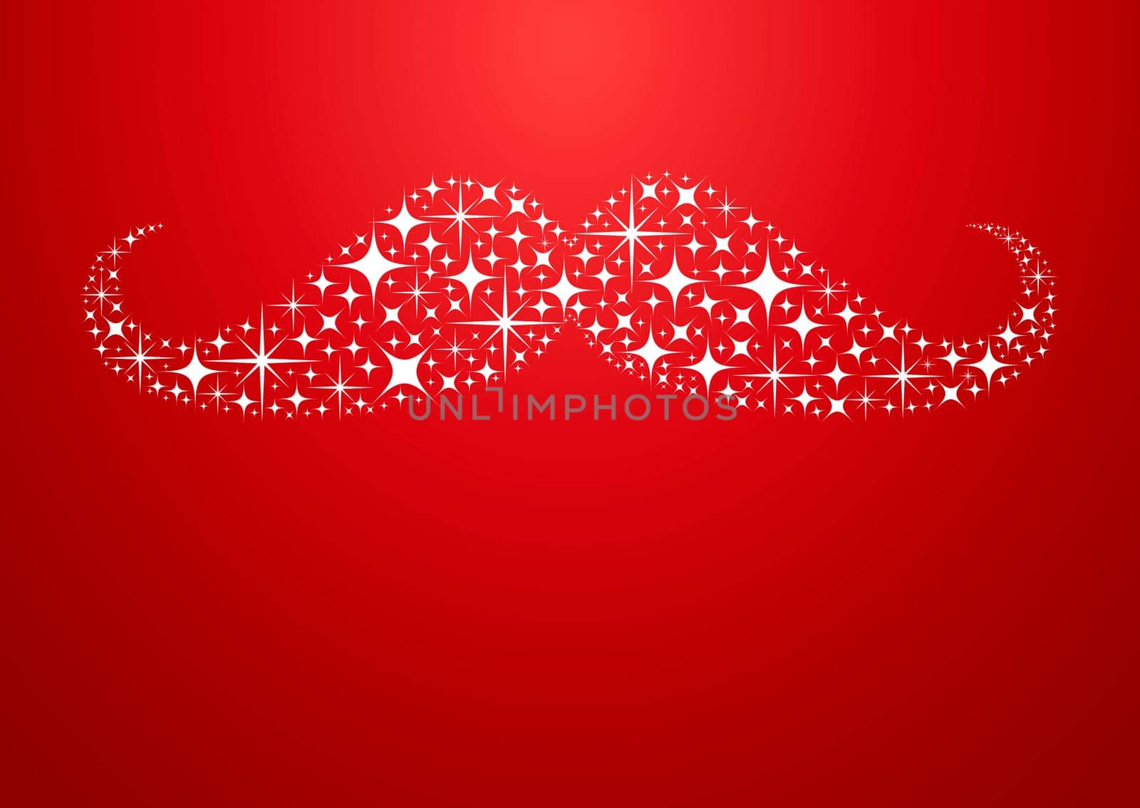 Merry Christmas and Happy New Year greeting card background with hipster mustache shape sparkle stars design. EPS10 vector file.