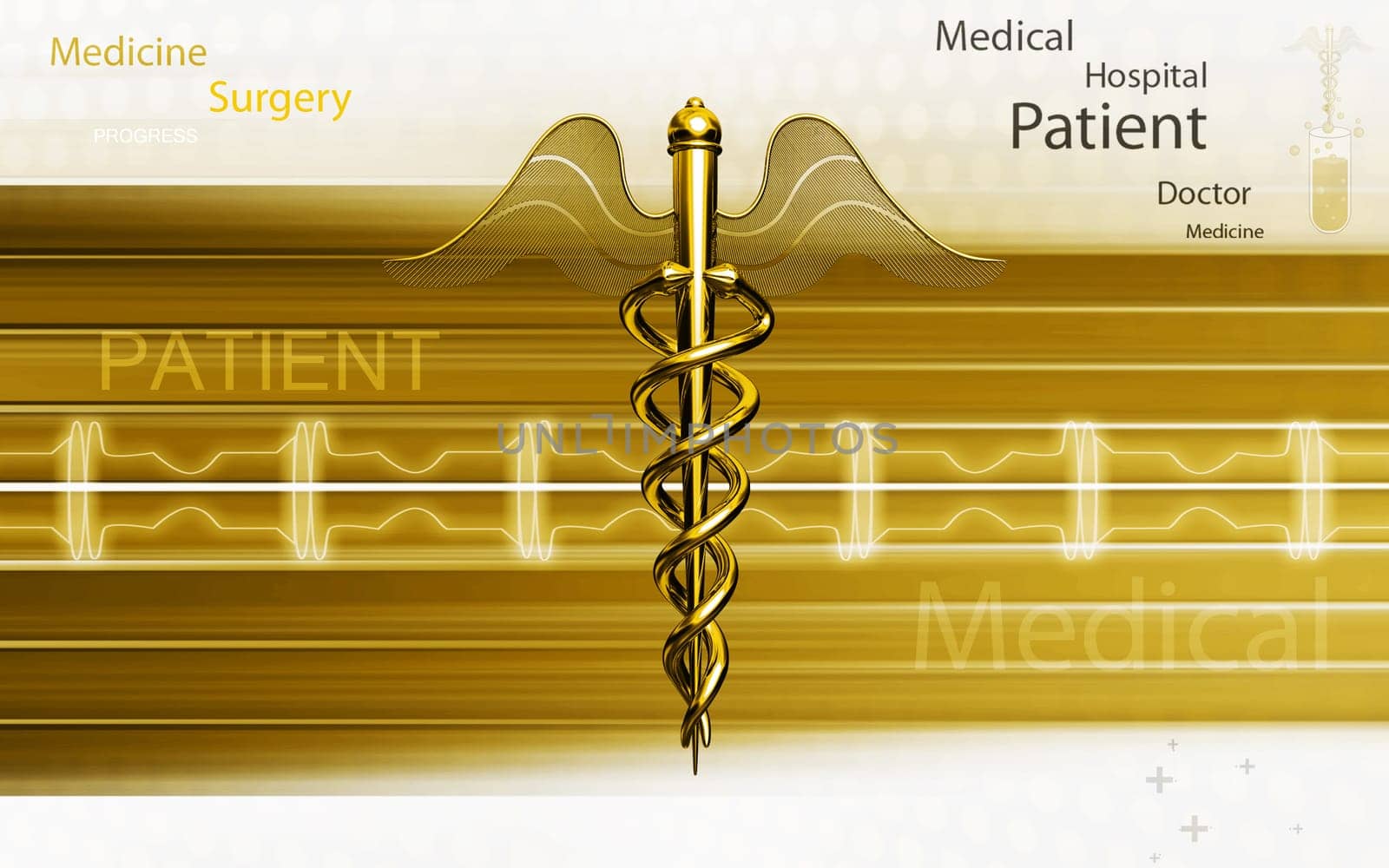 Digital illustration of Medical symbol in colour background