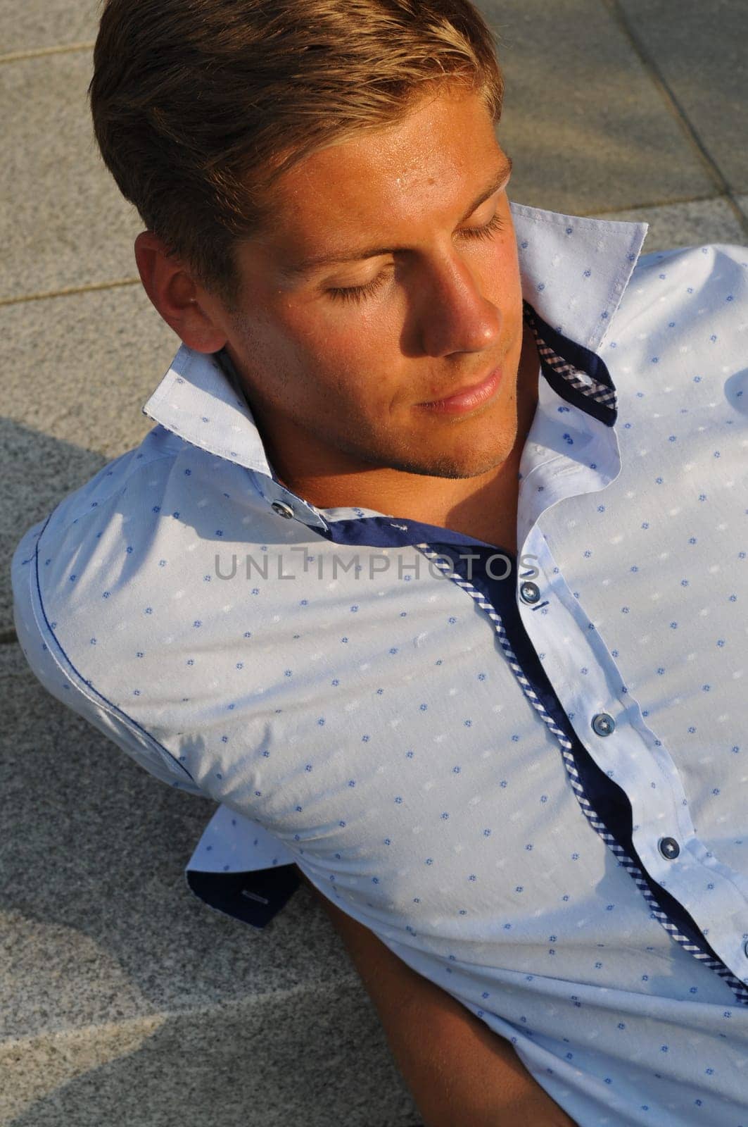 young pretty man,sympathetic,casual guy with many faces
