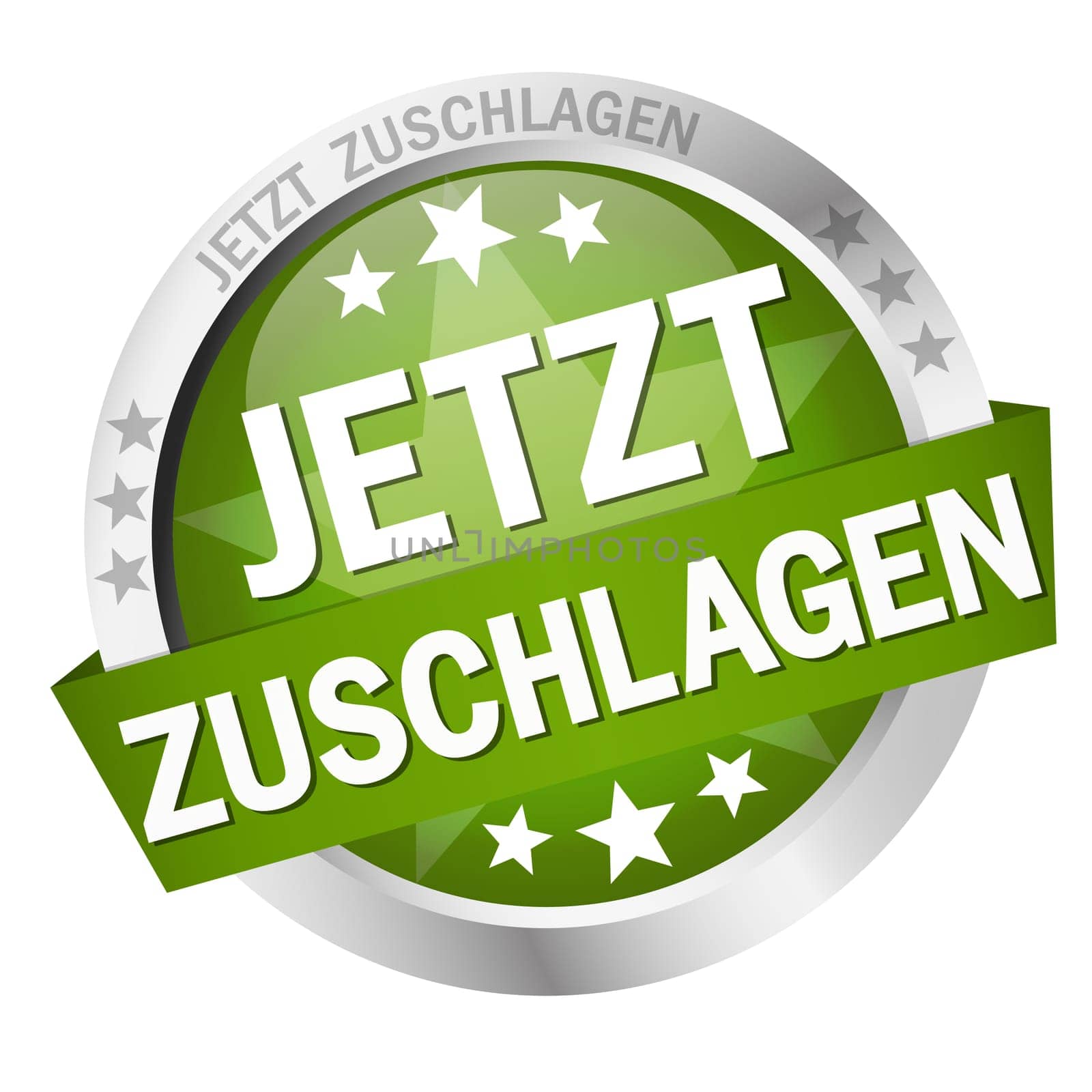 green button with banner and text Strike Now