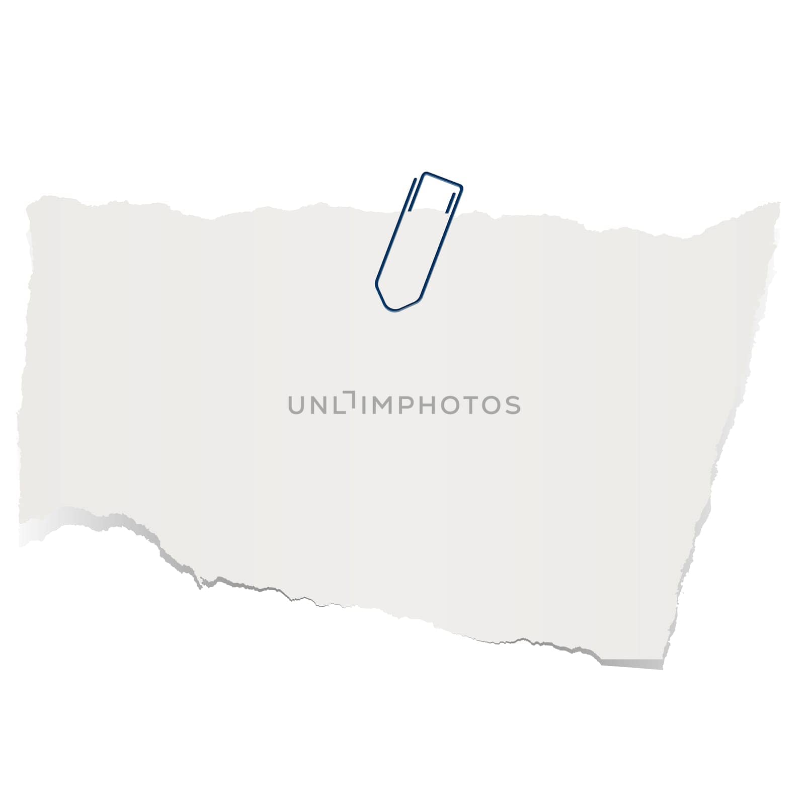 gray colored scrap of paper with paper clip