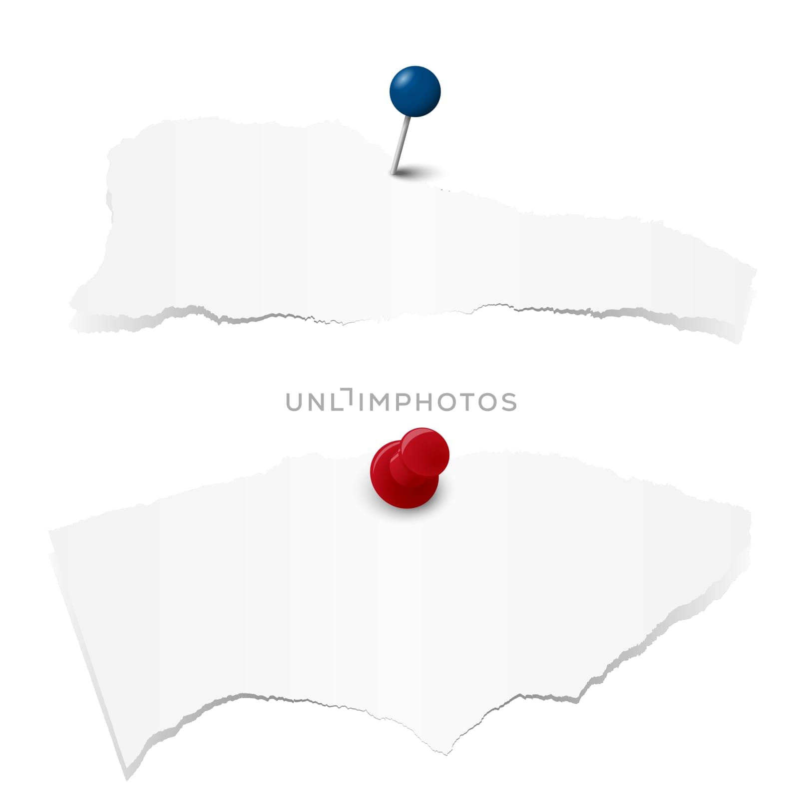 white colored scrap of paper with pin needle