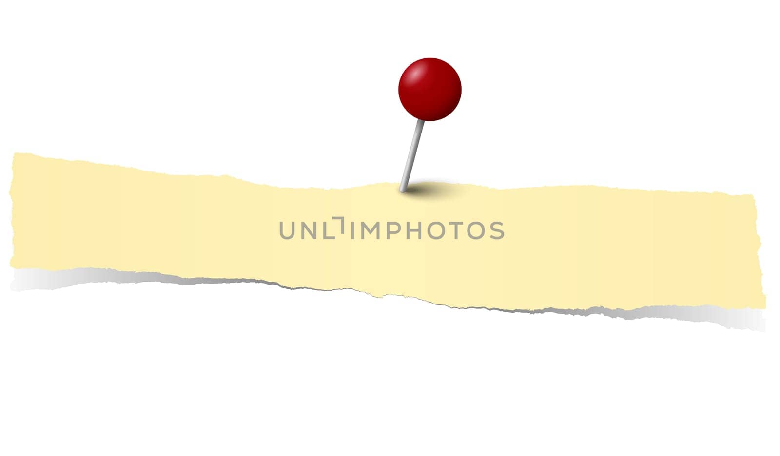 yellow colored scrap of paper with pin needle
