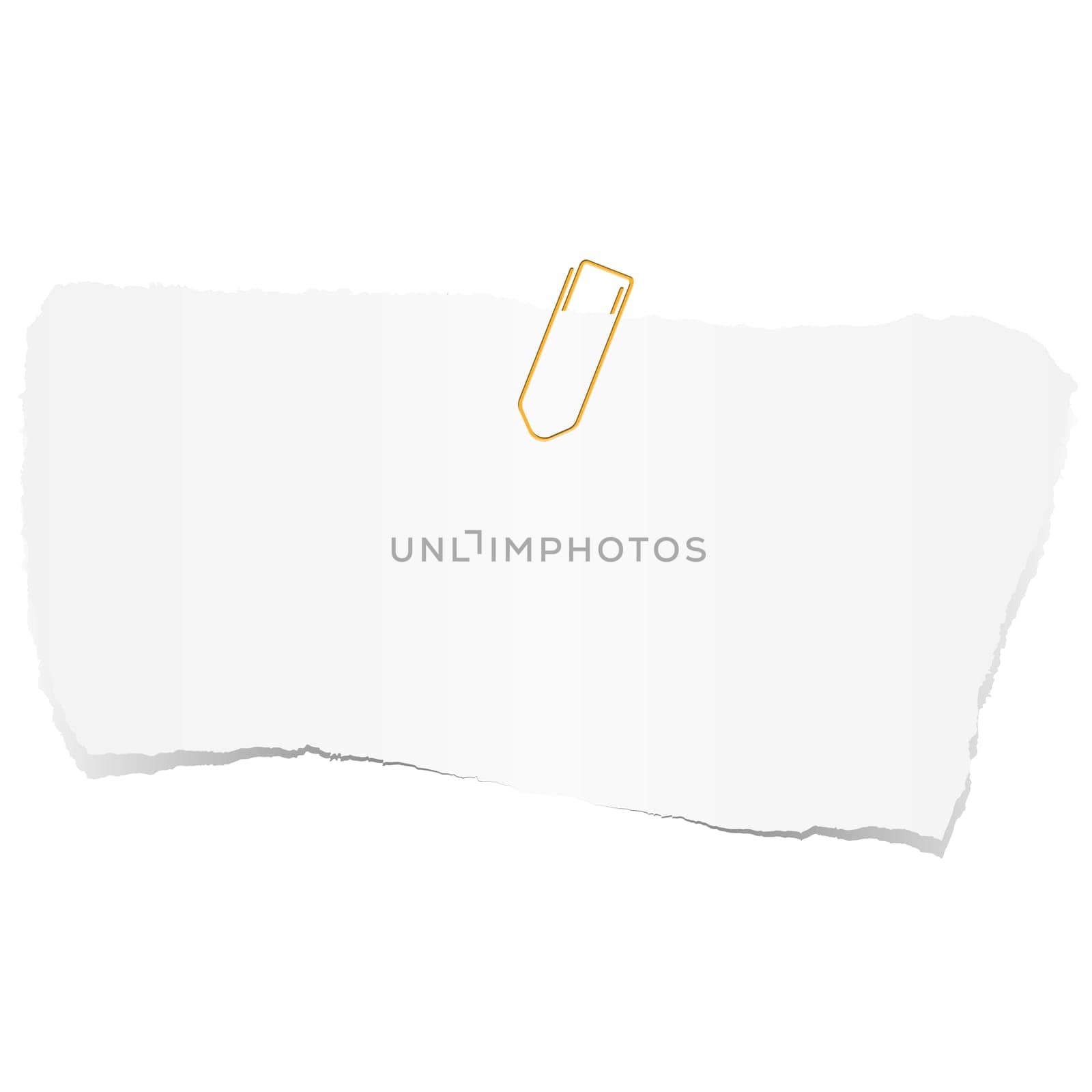 white colored scrap of paper with paper clip