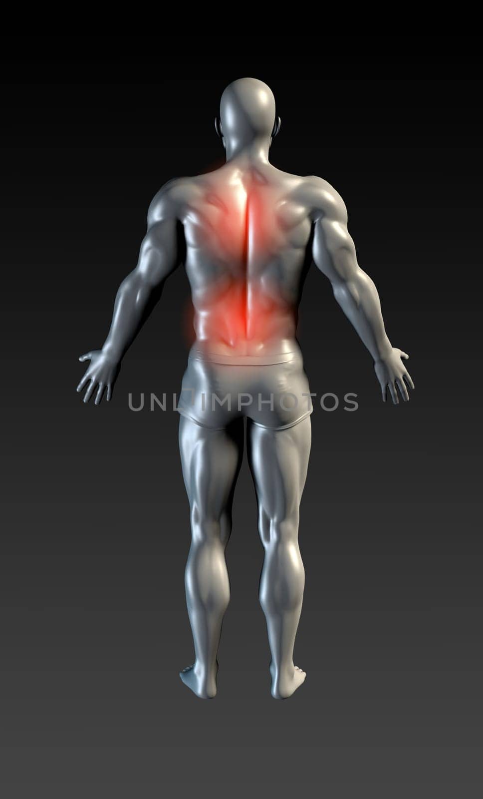 Spine Injury with Red Glow on Area Series
