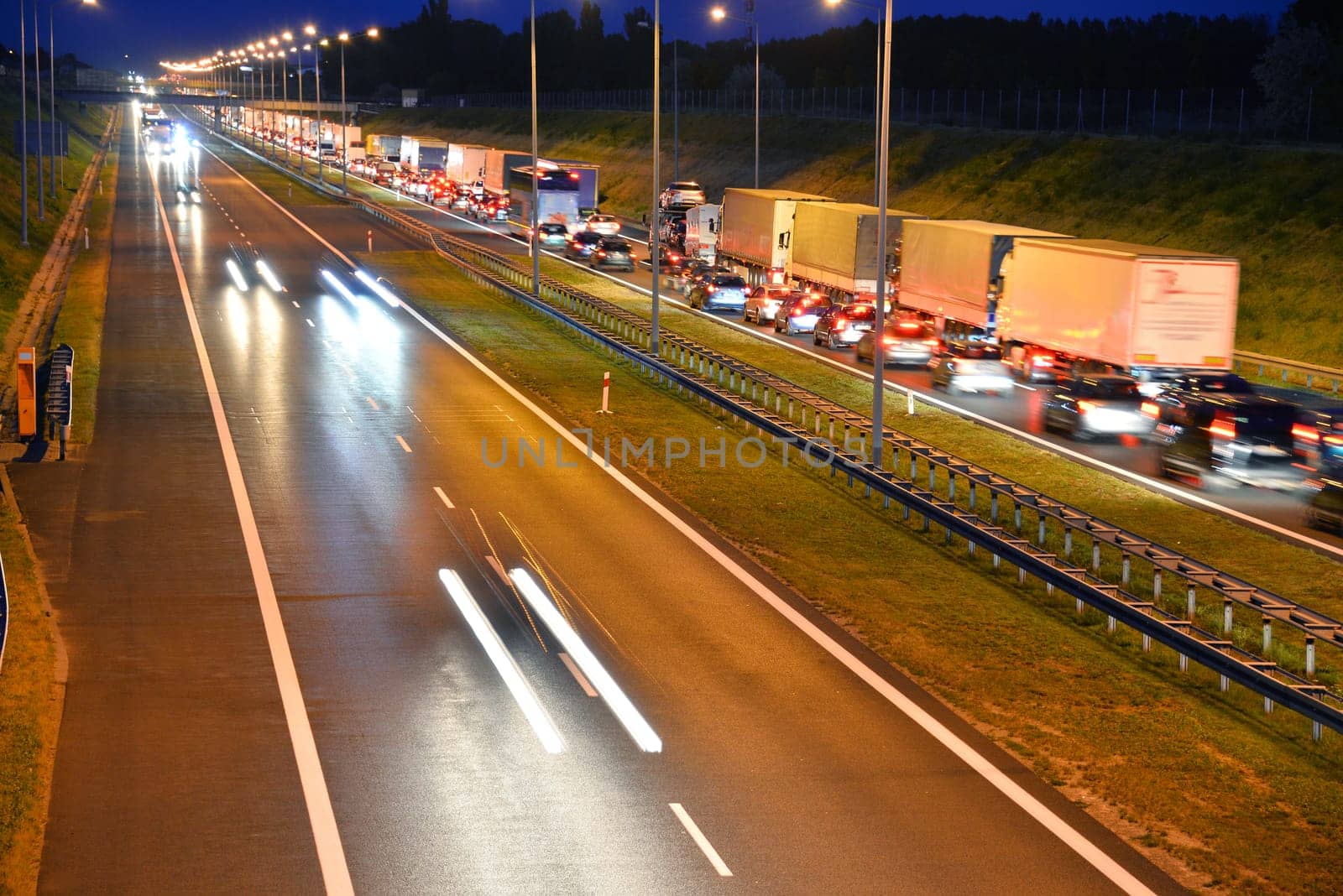 Four lane controlled-access highway in Poland.