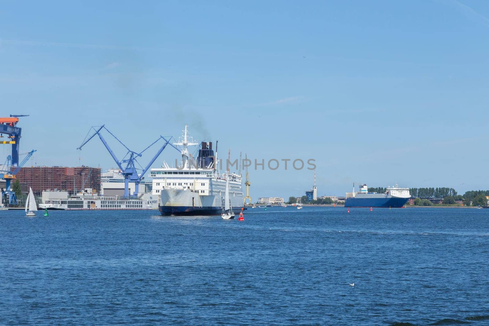 Ferry to Denmark in the port of Warnemünde