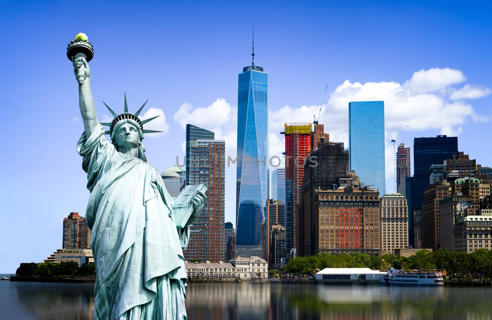 new york cityscape, tourism concept photograph