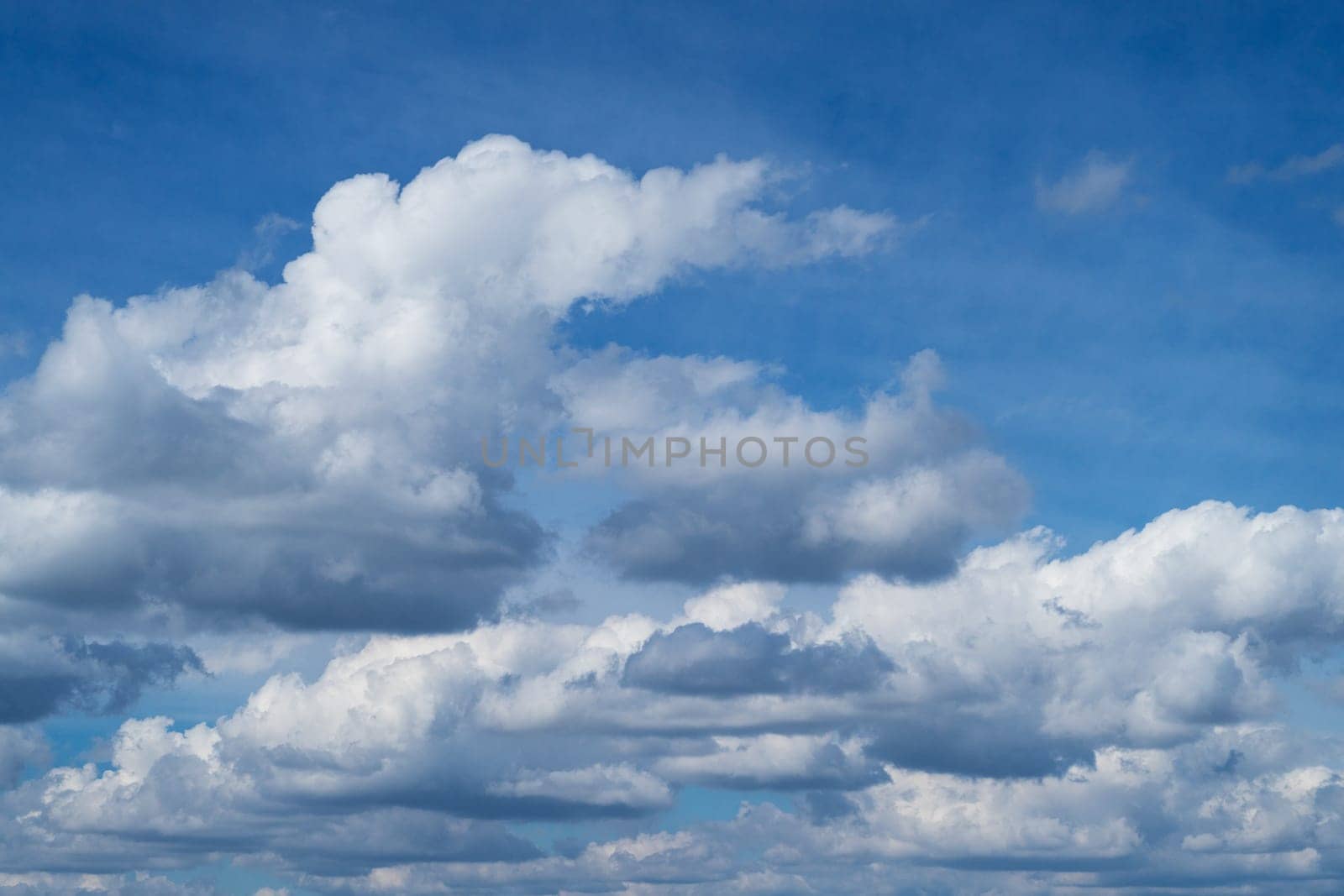 Spring clouds with blue sky,cloud formations in daylight